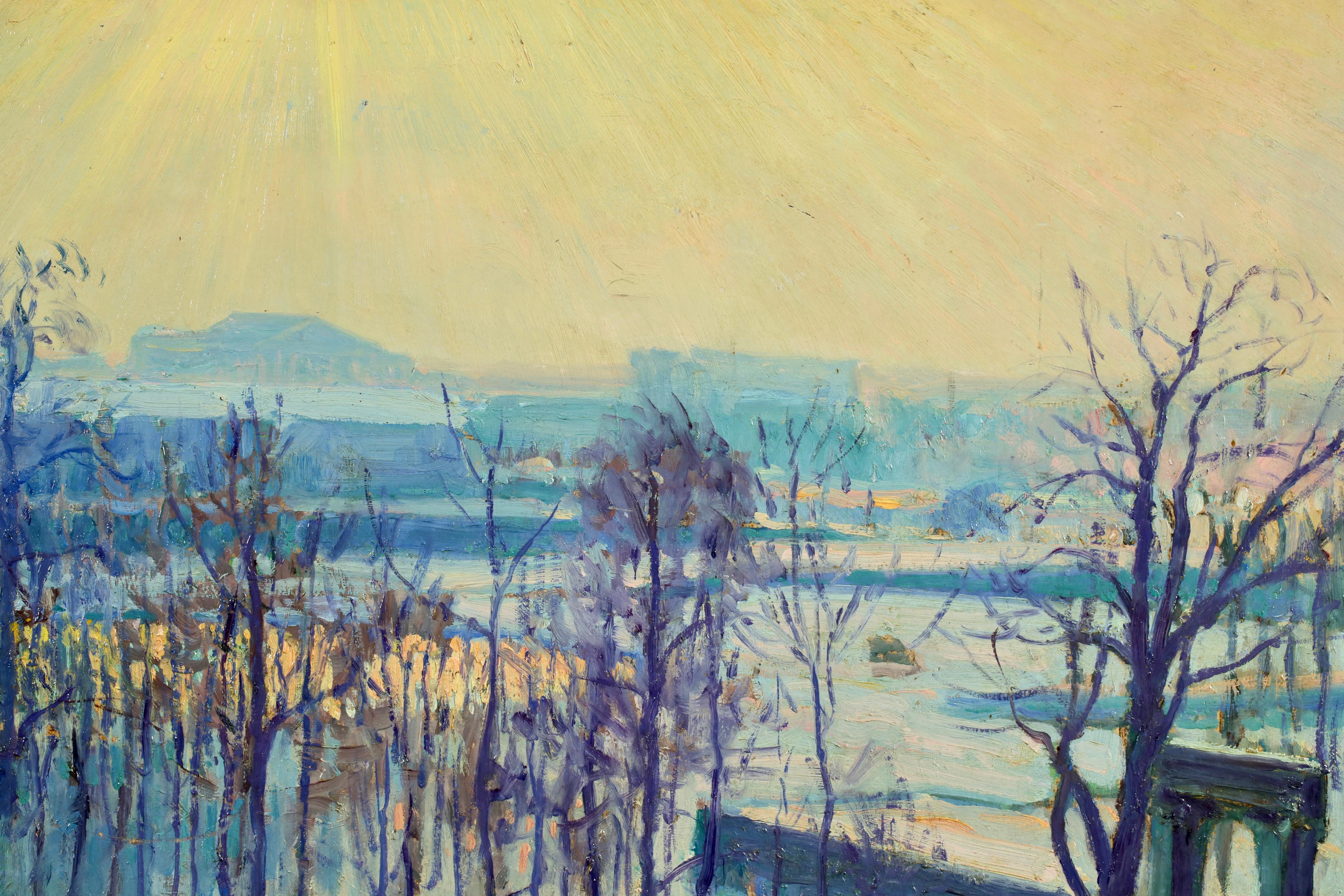 Jardin des Tuileries - Paysage impressionniste à l'huile de William Samuel Horton en vente 3