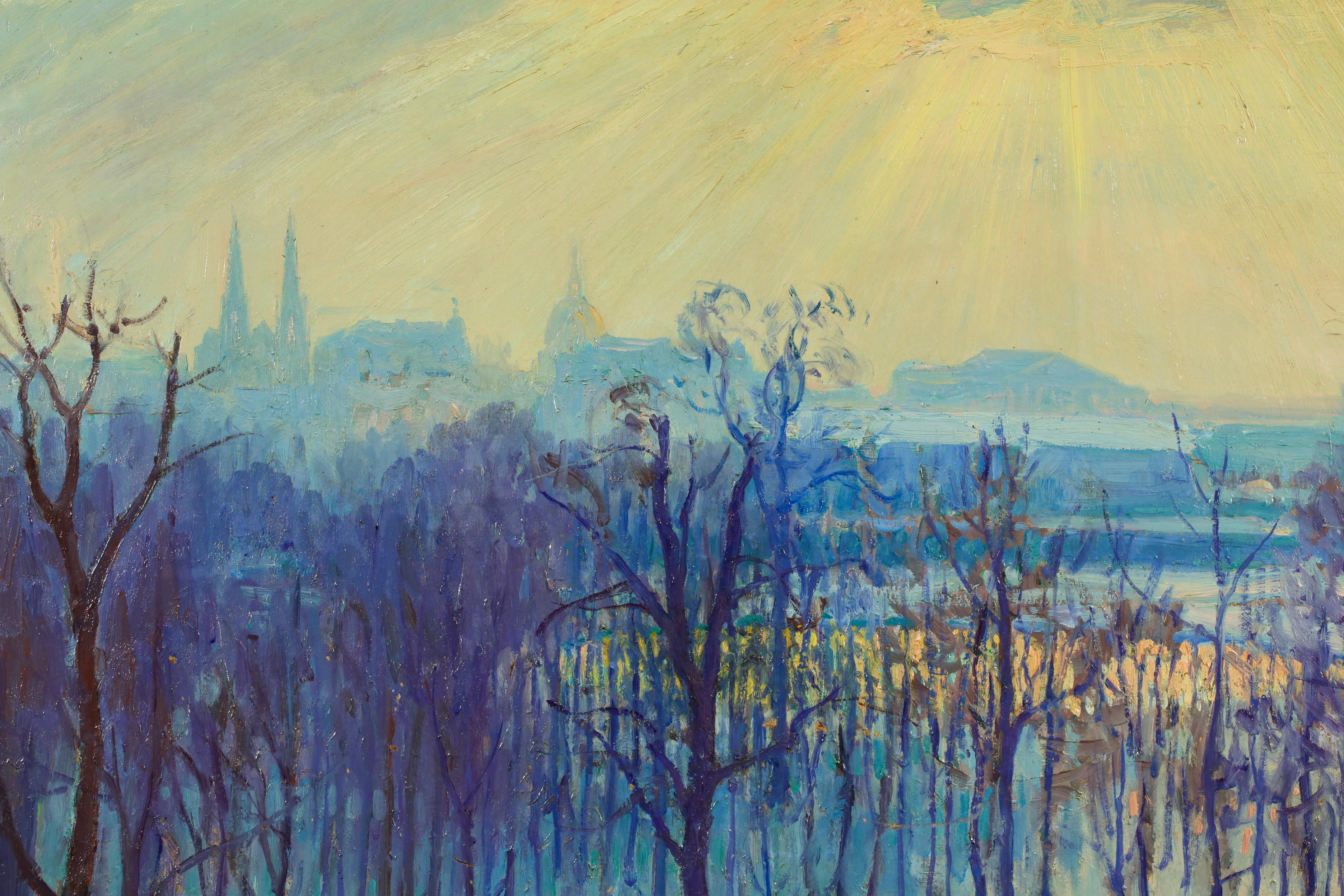 Jardin des Tuileries - Paysage impressionniste à l'huile de William Samuel Horton en vente 4