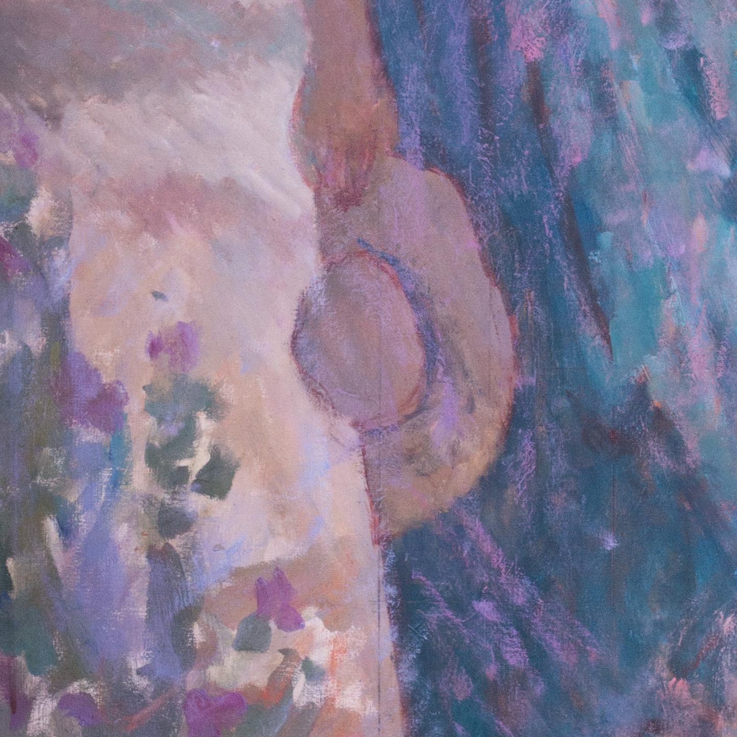 Grande olio di ragazza sulle dune dell'impressionista americano William Samuel Horton in vendita 3