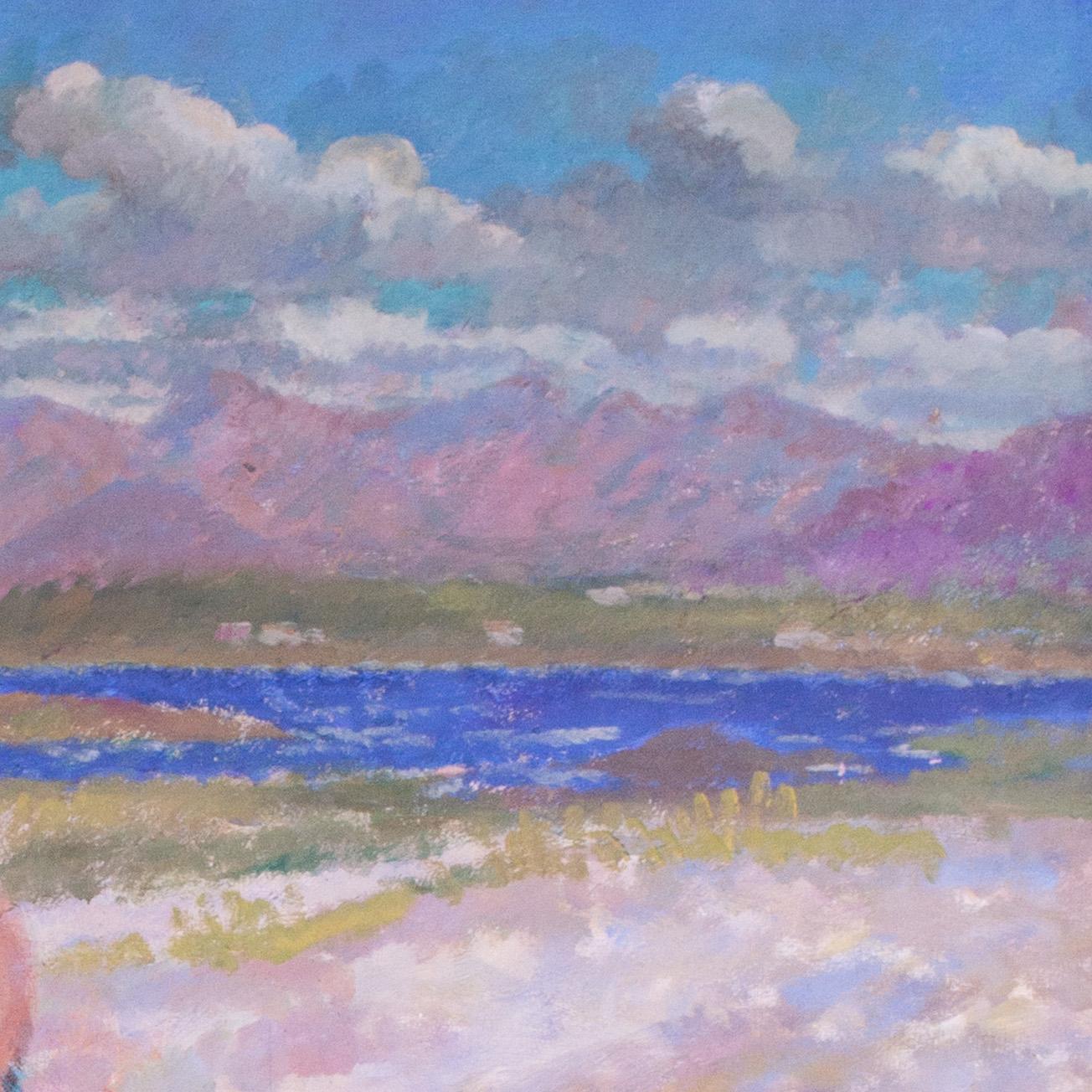 Grande olio di ragazza sulle dune dell'impressionista americano William Samuel Horton in vendita 4