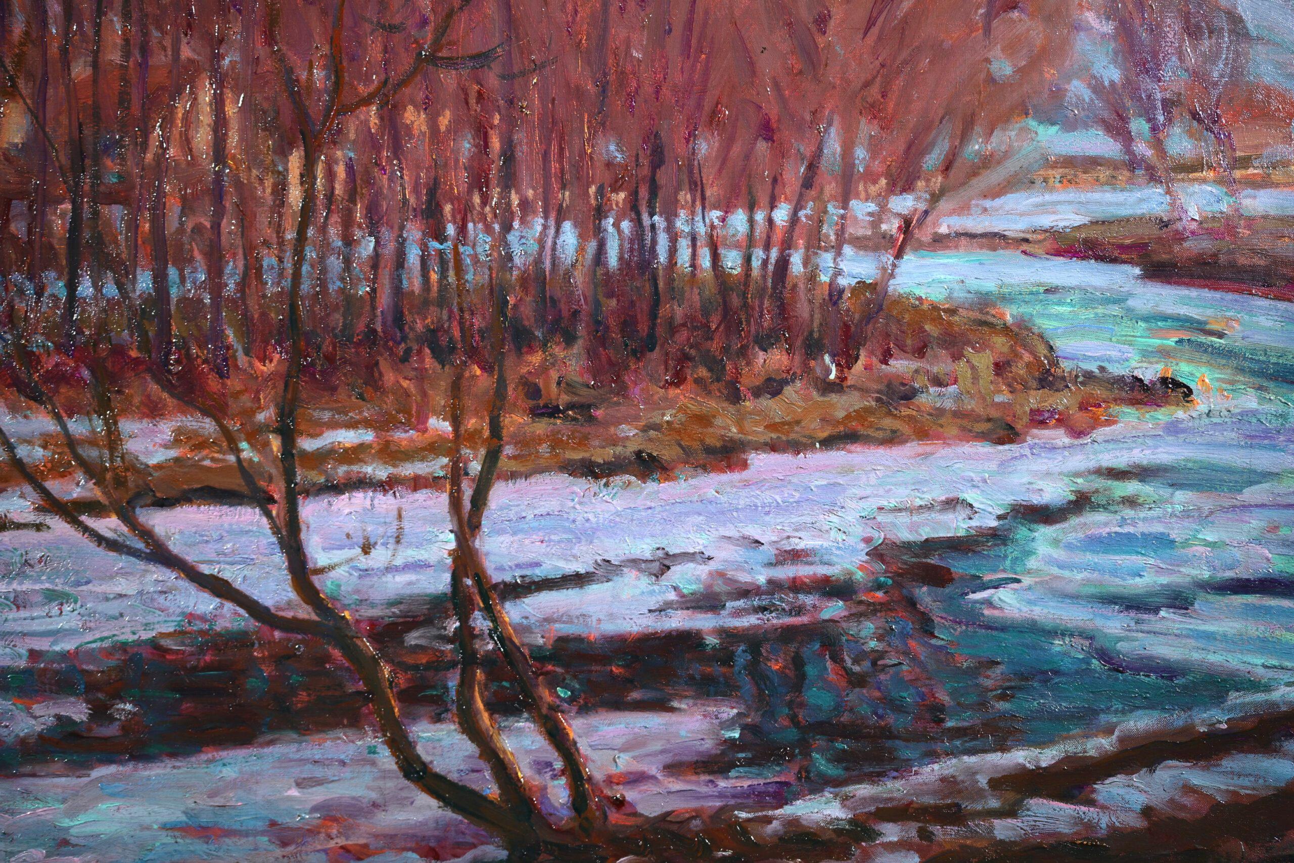 Lumier et neige fondante - Impressionist Landscape Oil by William Samuel Horton For Sale 10