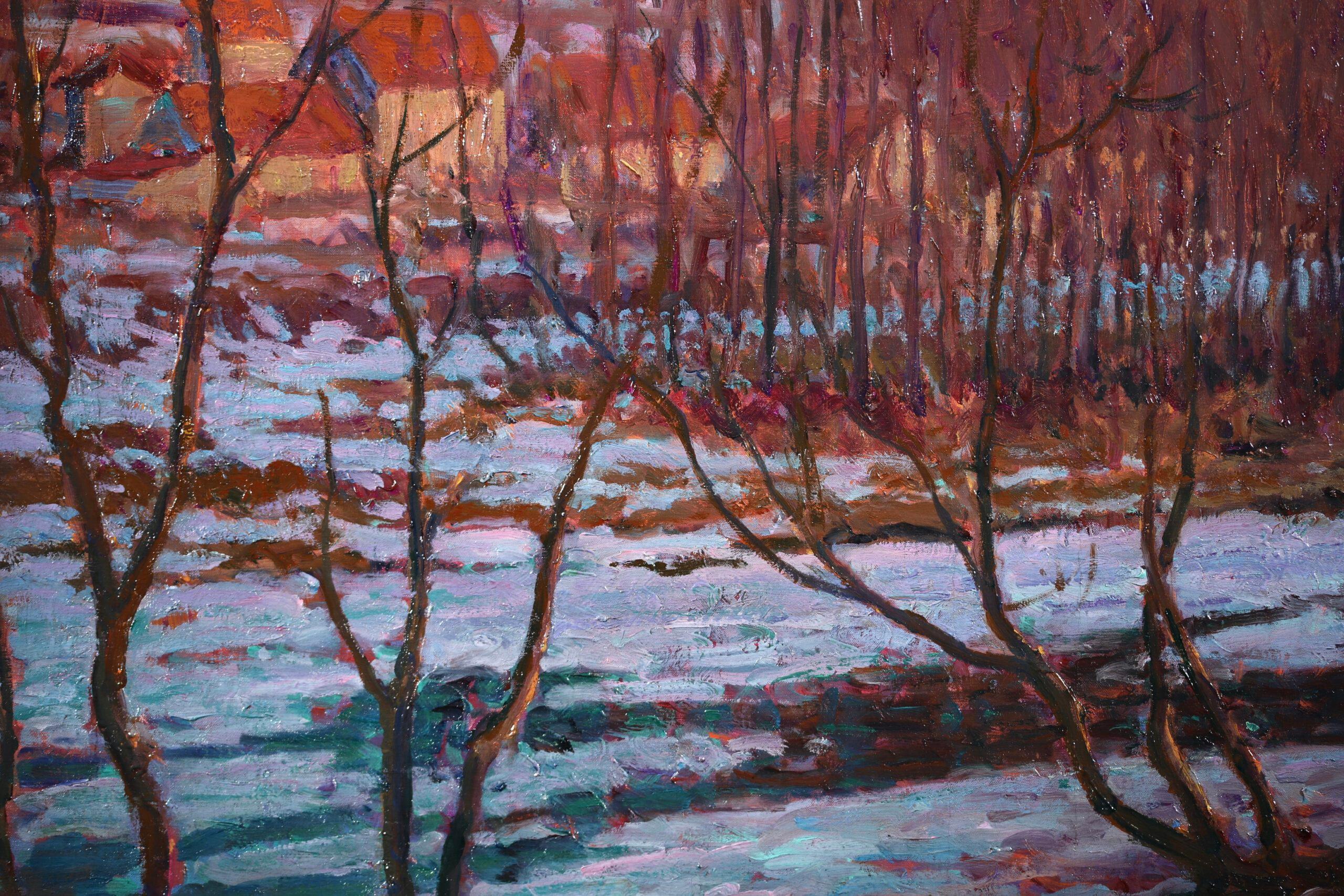 Lumier et neige fondante - Impressionist Landscape Oil by William Samuel Horton For Sale 2