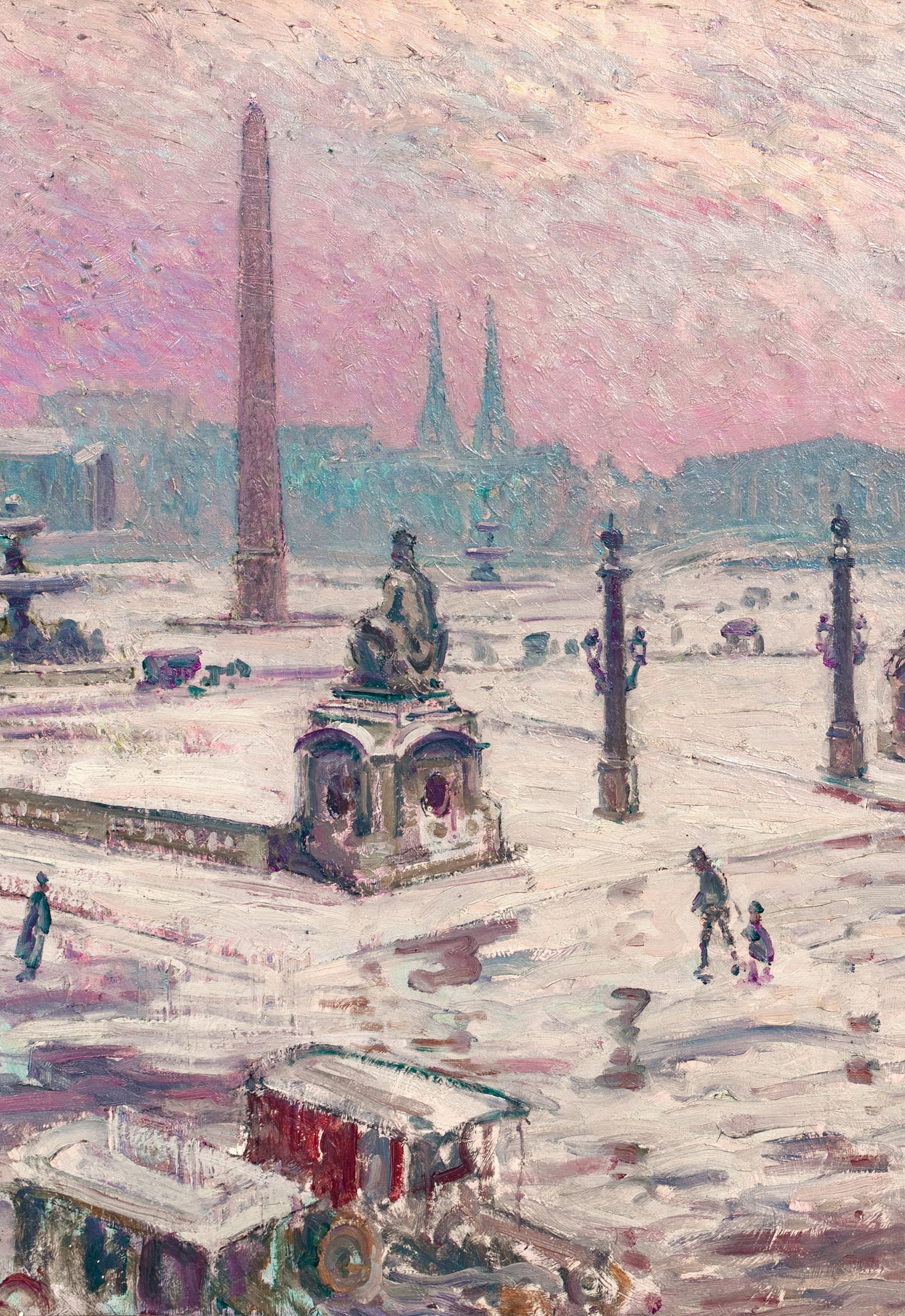 Winter, La Place De La Concorde Paris, Anfang des 20. Jahrhunderts, William Samuel HORTON im Angebot 6