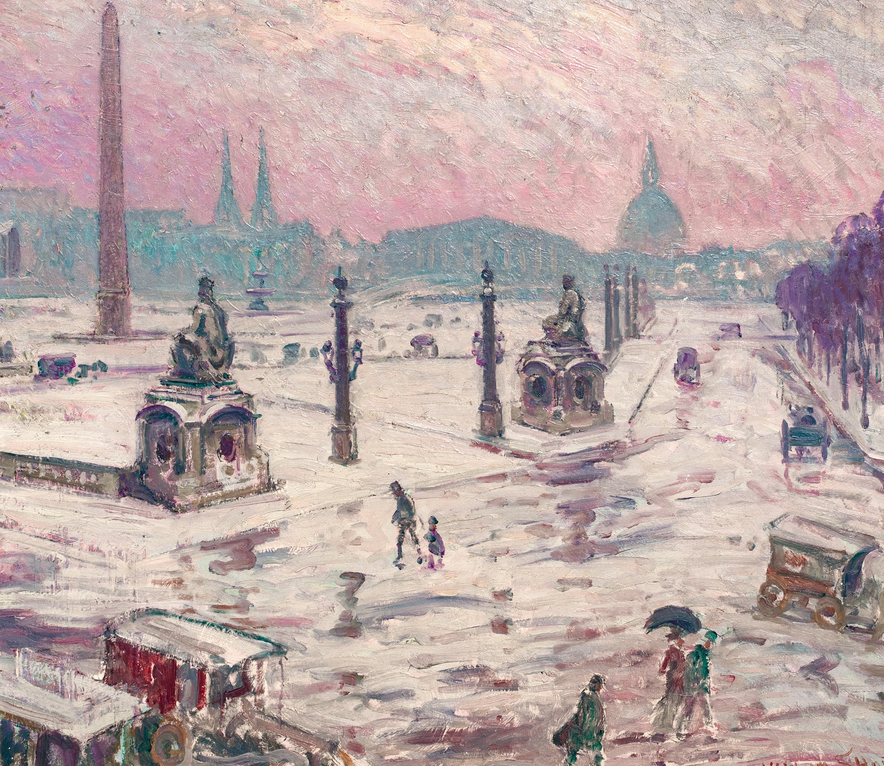 Winter, La Place De La Concorde Paris, Anfang des 20. Jahrhunderts, William Samuel HORTON im Angebot 1
