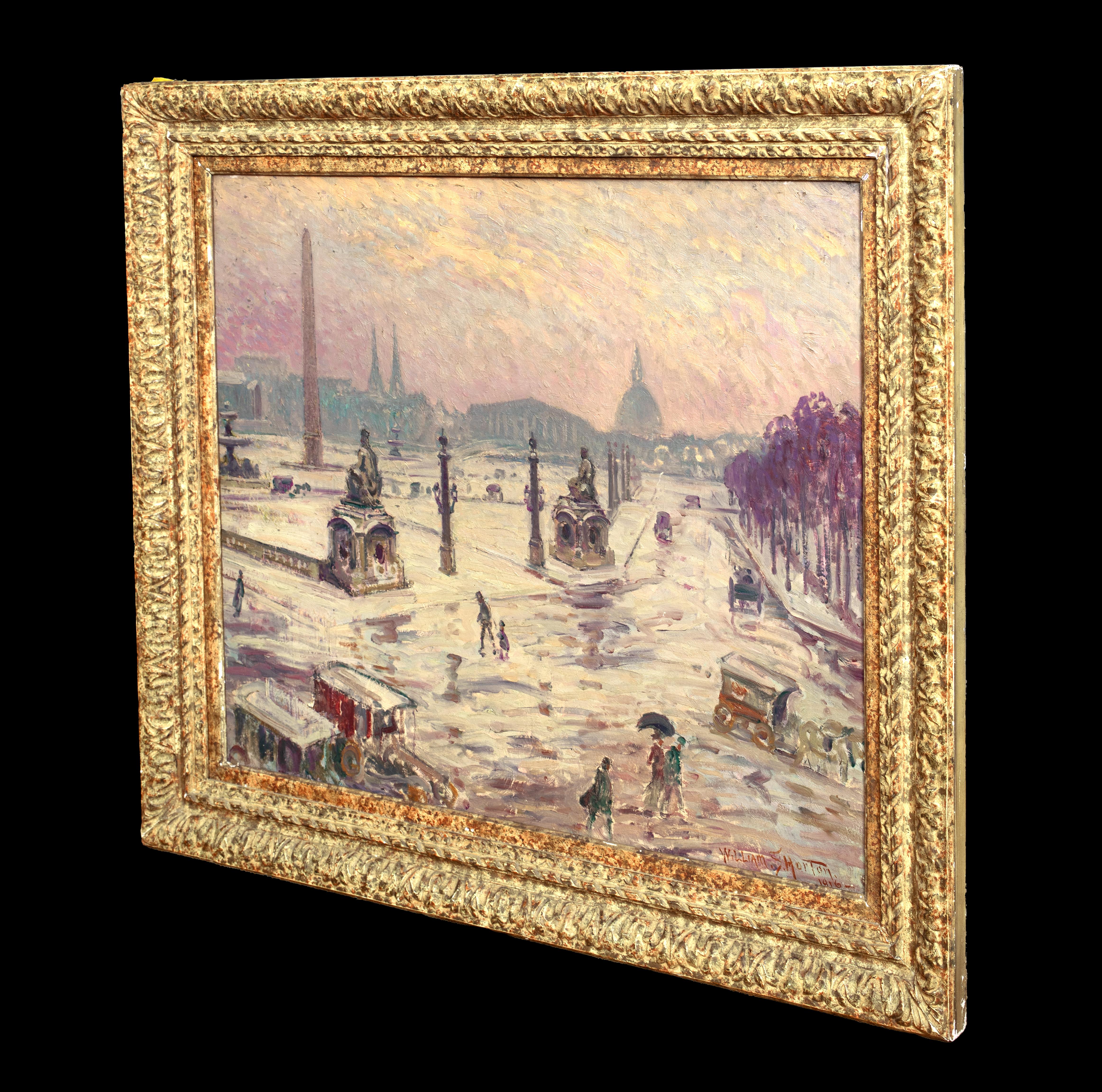 Winter, La Place De La Concorde Paris, Anfang des 20. Jahrhunderts, William Samuel HORTON im Angebot 4