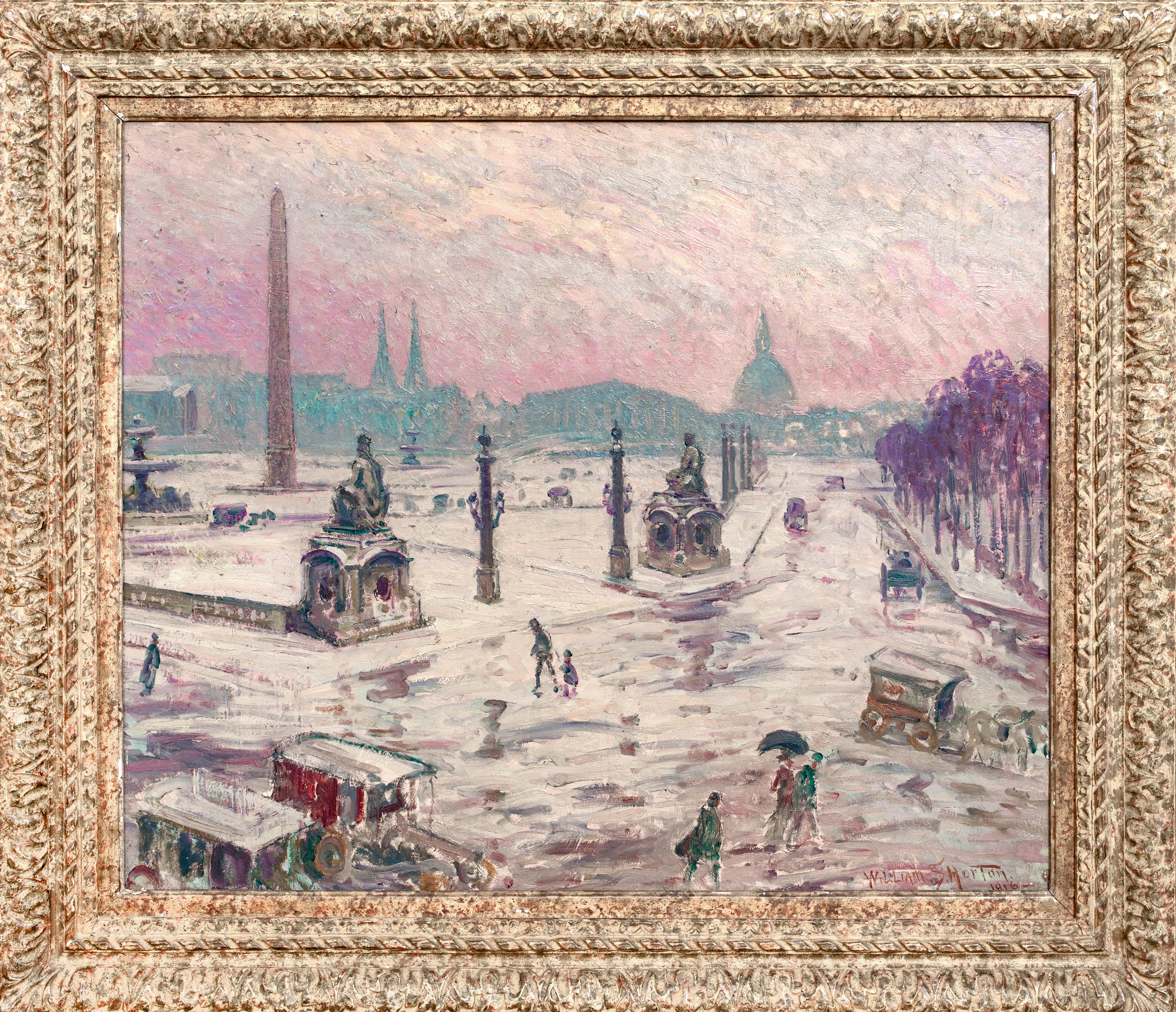 Winter, La Place De La Concorde Paris, early 20th Century William Samuel HORTON