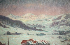 Winter Snow - Gstaad - Impressionist Landscape Oil by William Samuel Horton