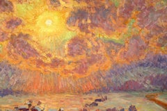 Winter Sun - Gstaad - Impressionist Oil, Winter Landscape, William Samuel Horton