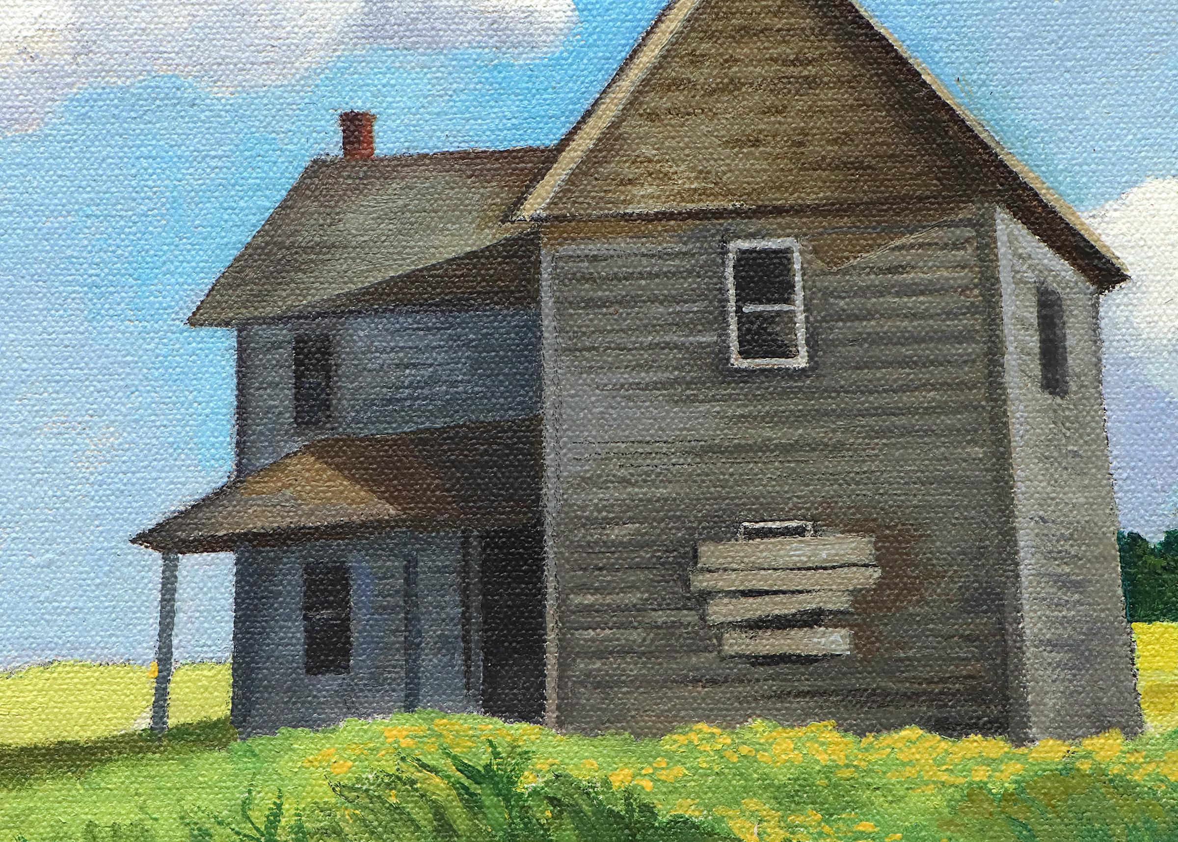Abandoned (Colorado) - Oil on Canvas, American Modern Landscape Painting  For Sale 1