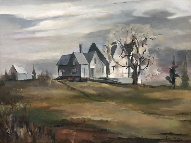 William Sanderson Landscape Painting - "Colorado Landscape," Western Precisionist Regionalism American Scene Painting