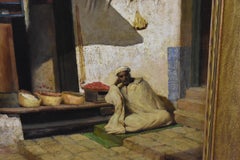 William Sartain Arab Shops No. 9 Oil Painting on Canvas