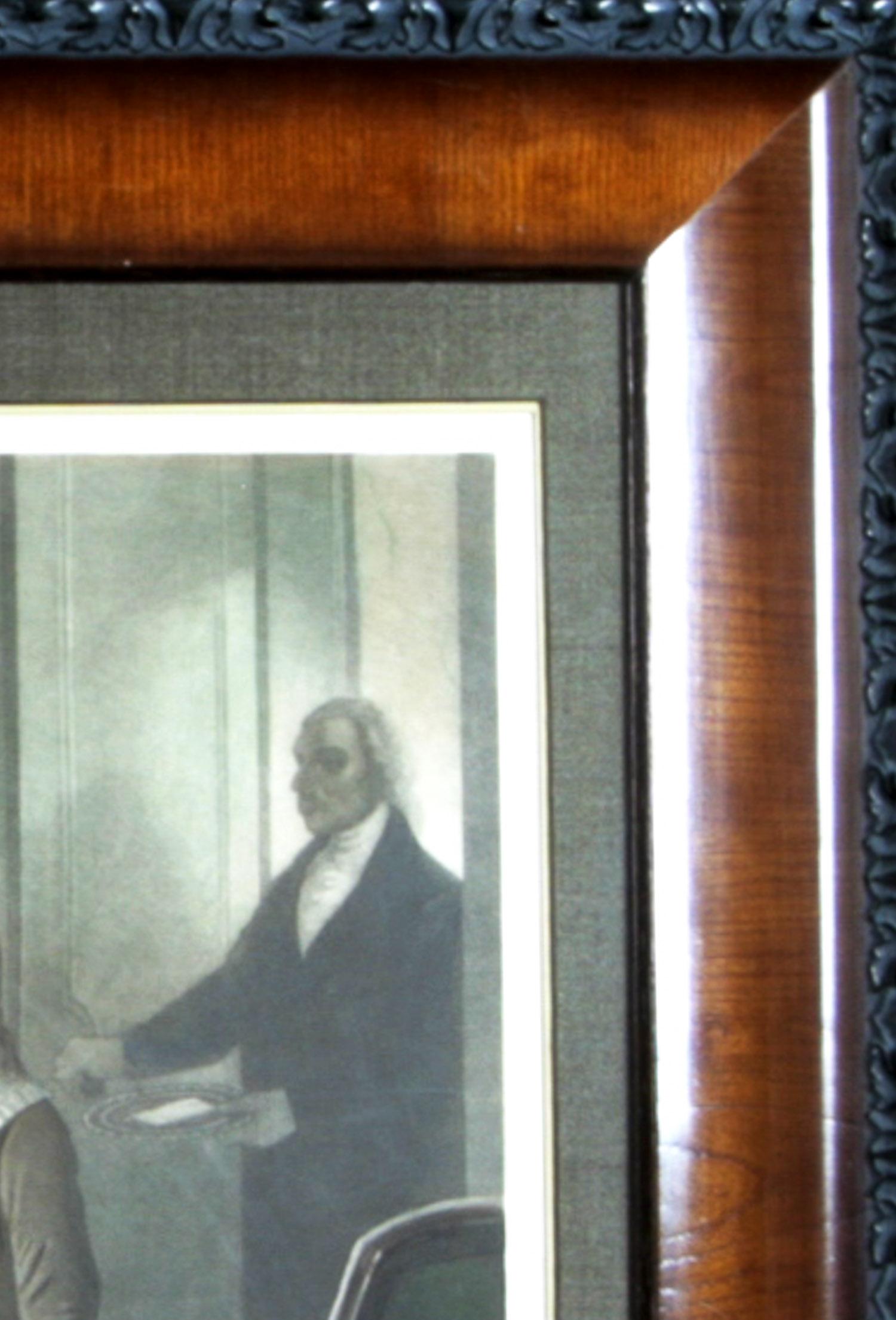       Washington and His Family published in Philadelphia in 1884 by Bradlee & Co. This impressive mezzotint was engraved by William Sartain after a painting by the well-known Philadelphia artist Christian Schussele. Sartain was considered one of