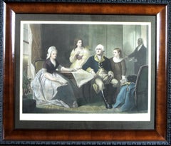 Washington and His Family by William Sartain 1884 framed