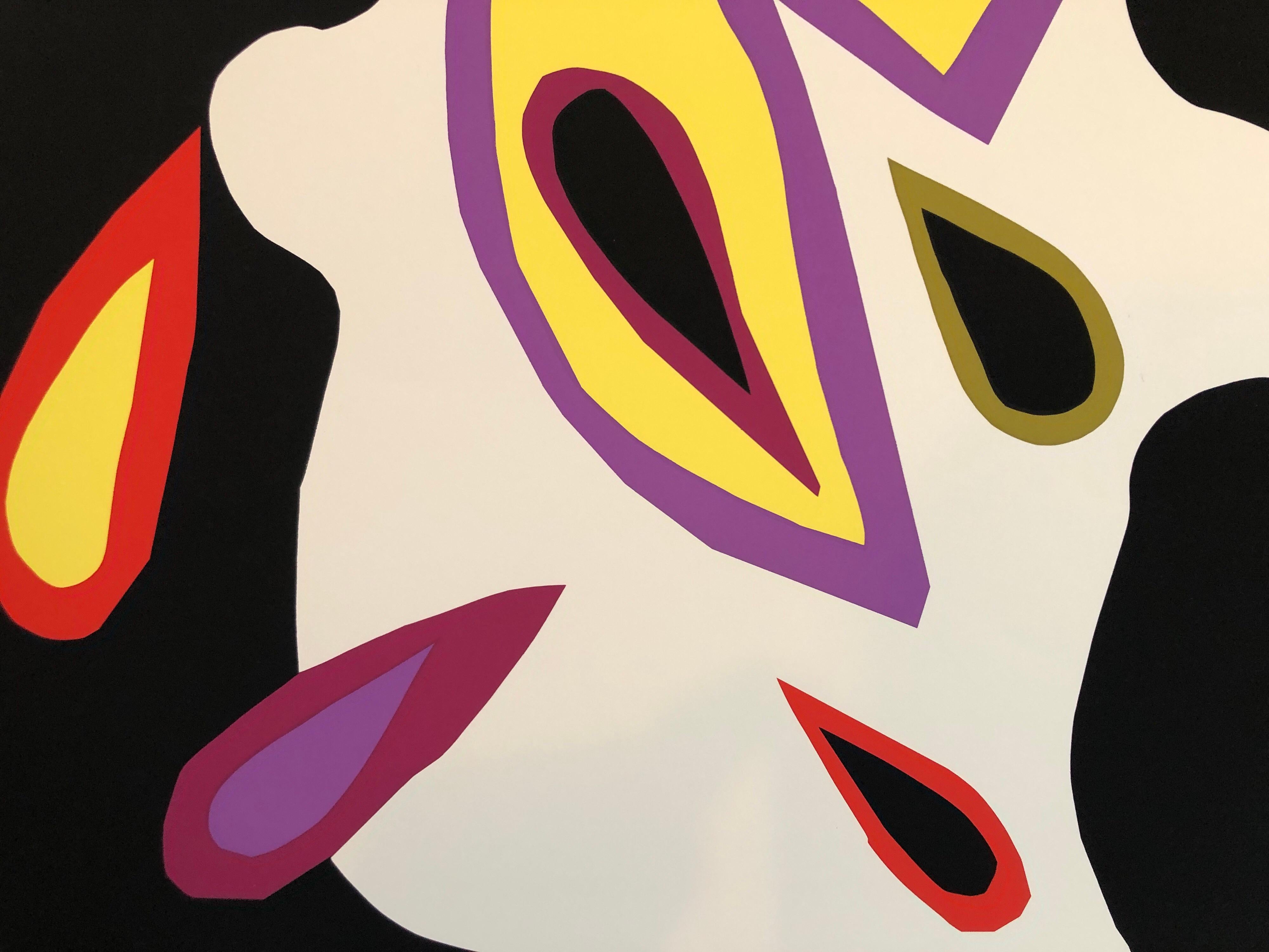 Sérigraphie lithographique Pop Art vif et vibrant NYC Expressionniste abstrait - Expressionnisme abstrait Print par William Scharf