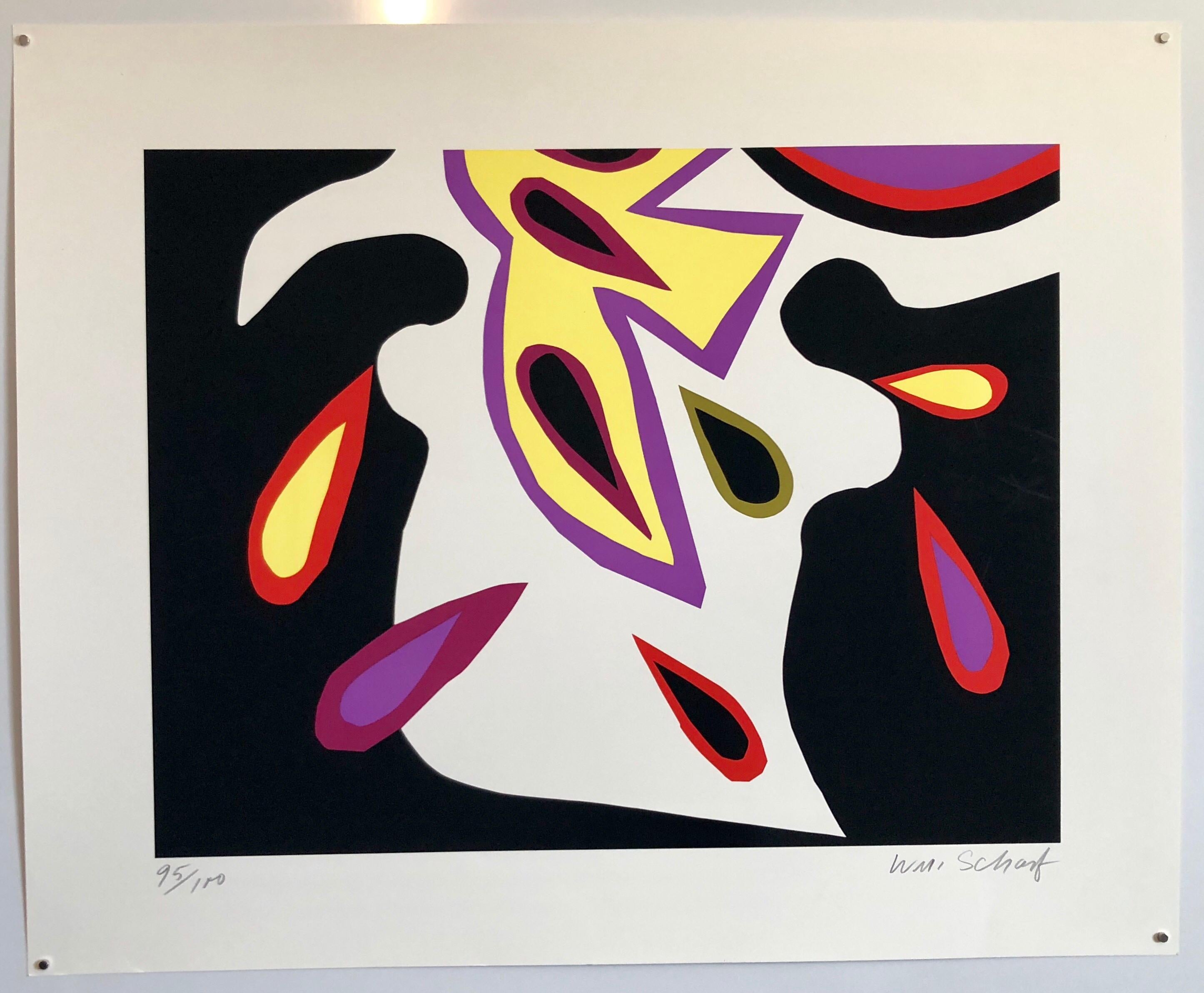 Sérigraphie lithographique Pop Art vif et vibrant NYC Expressionniste abstrait en vente 1