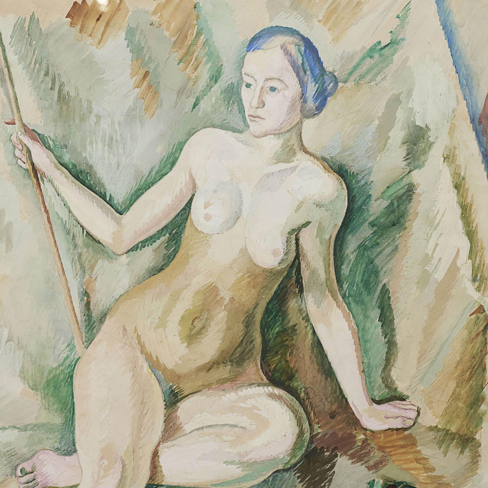 Moderne Peinture moderniste de William Scharff, « Femme nue » en vente