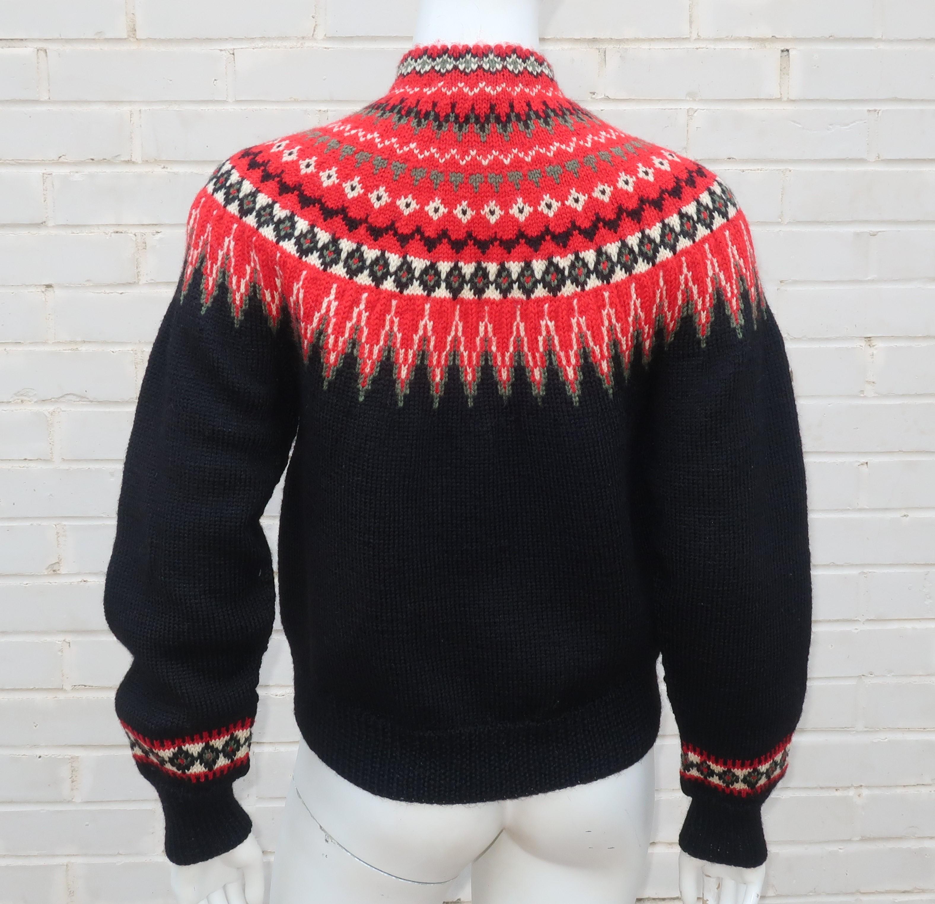 William Schmidt Norwegian Fair Isle Style Sweater, C.1950 1