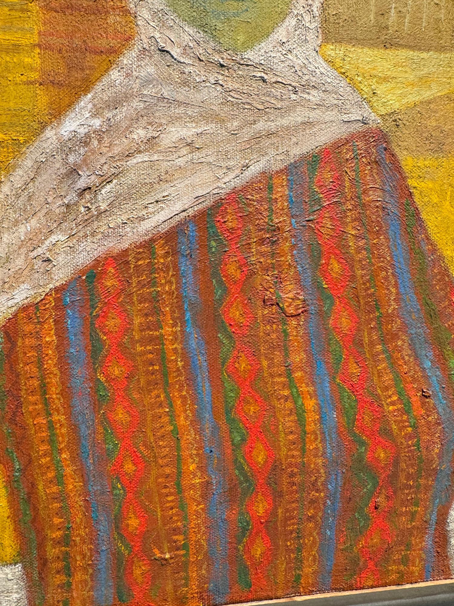 Obelisk - Muslim Woman Hijab, Mid-Century Architectural Forms - Brazilian Artist For Sale 2