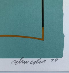 Surrealist Architectural Landscape "Fall for it" 1970s Chicago Modernist