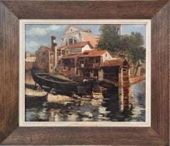 Painting William SCOTT Venice Squero di San Trovaso British Painter Late 19th