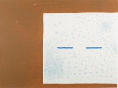 Aree contrastate, da A Poem for Alexander, stampa astratta in bianco e marrone 1972
