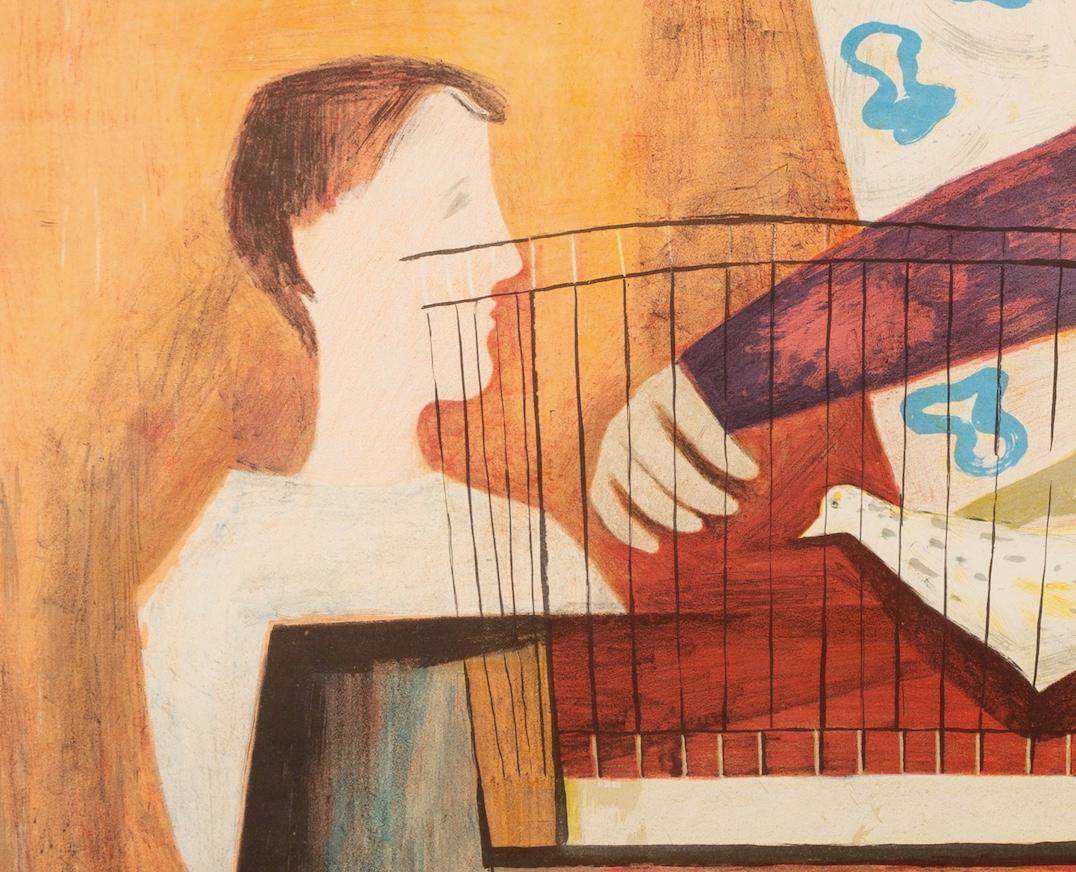 The Bird Cage, No.14, 1947 - Lithograph by William Scott with Mother and Child For Sale 2