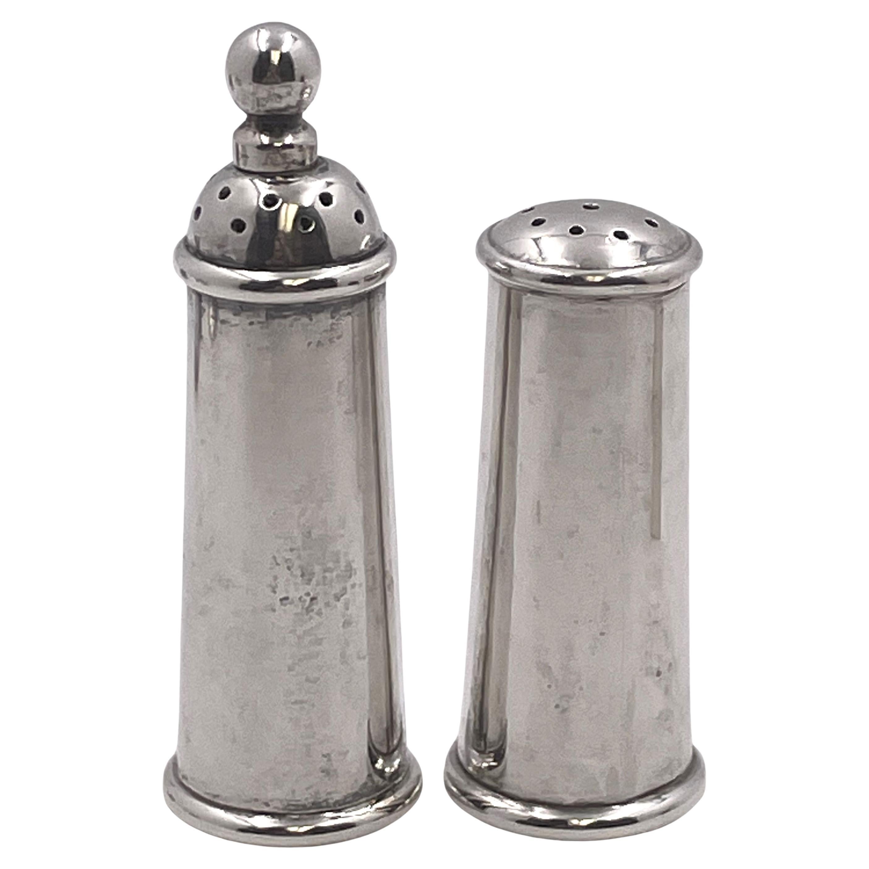 William Seitz Pair of Handwrought Sterling Silver Salt 
Pepper Shakers