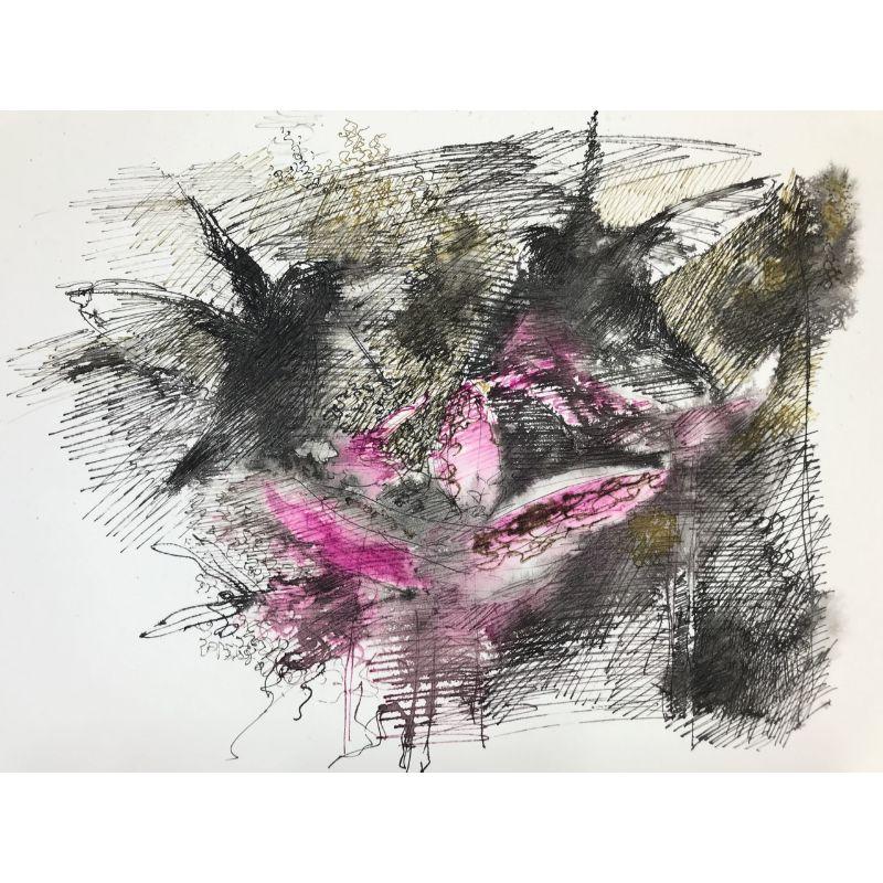 unique drawing with watercolor