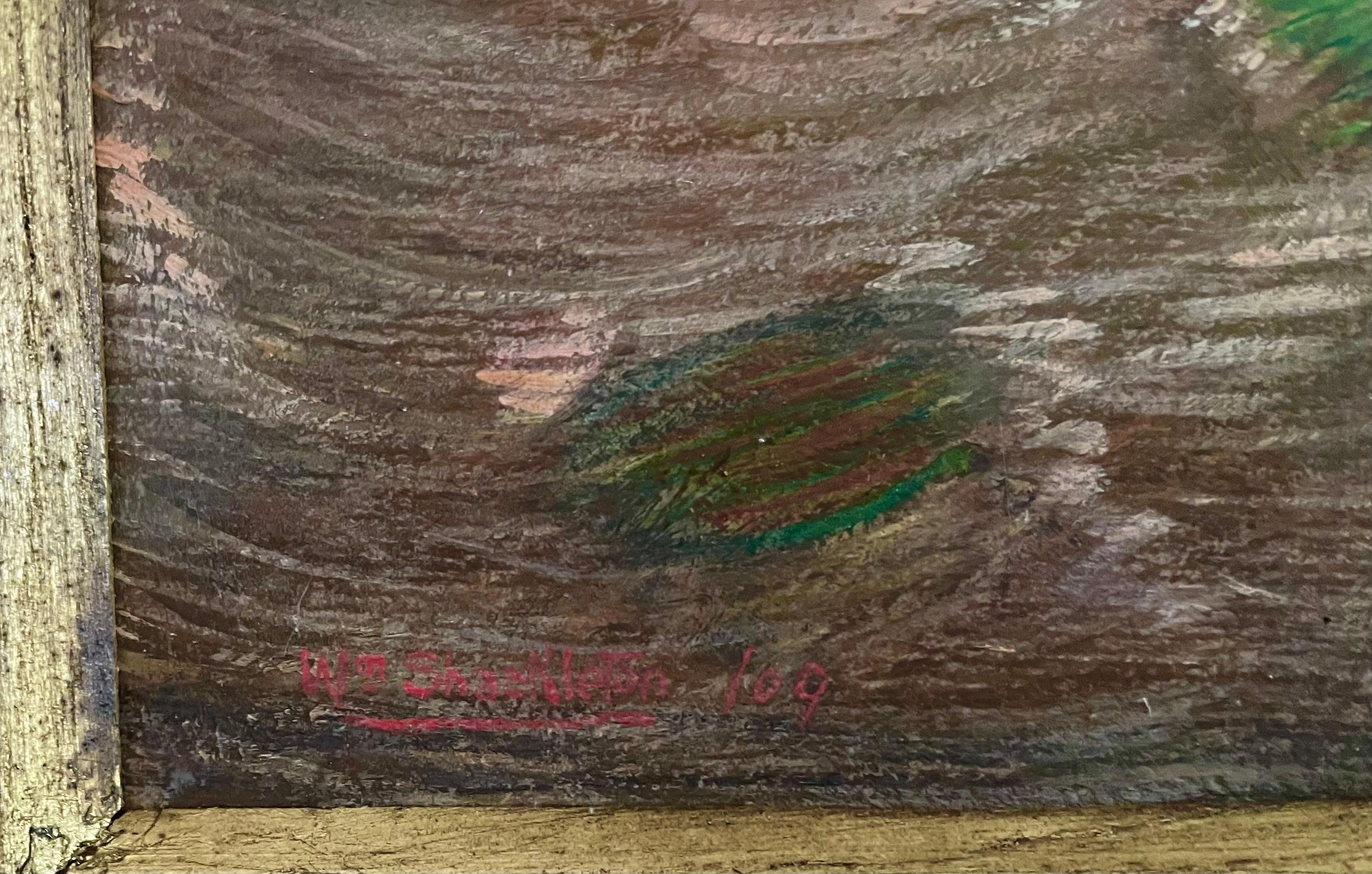 William Shackleton - Abbraccio dell'onda - Olio simbolista britannico del 1909 1