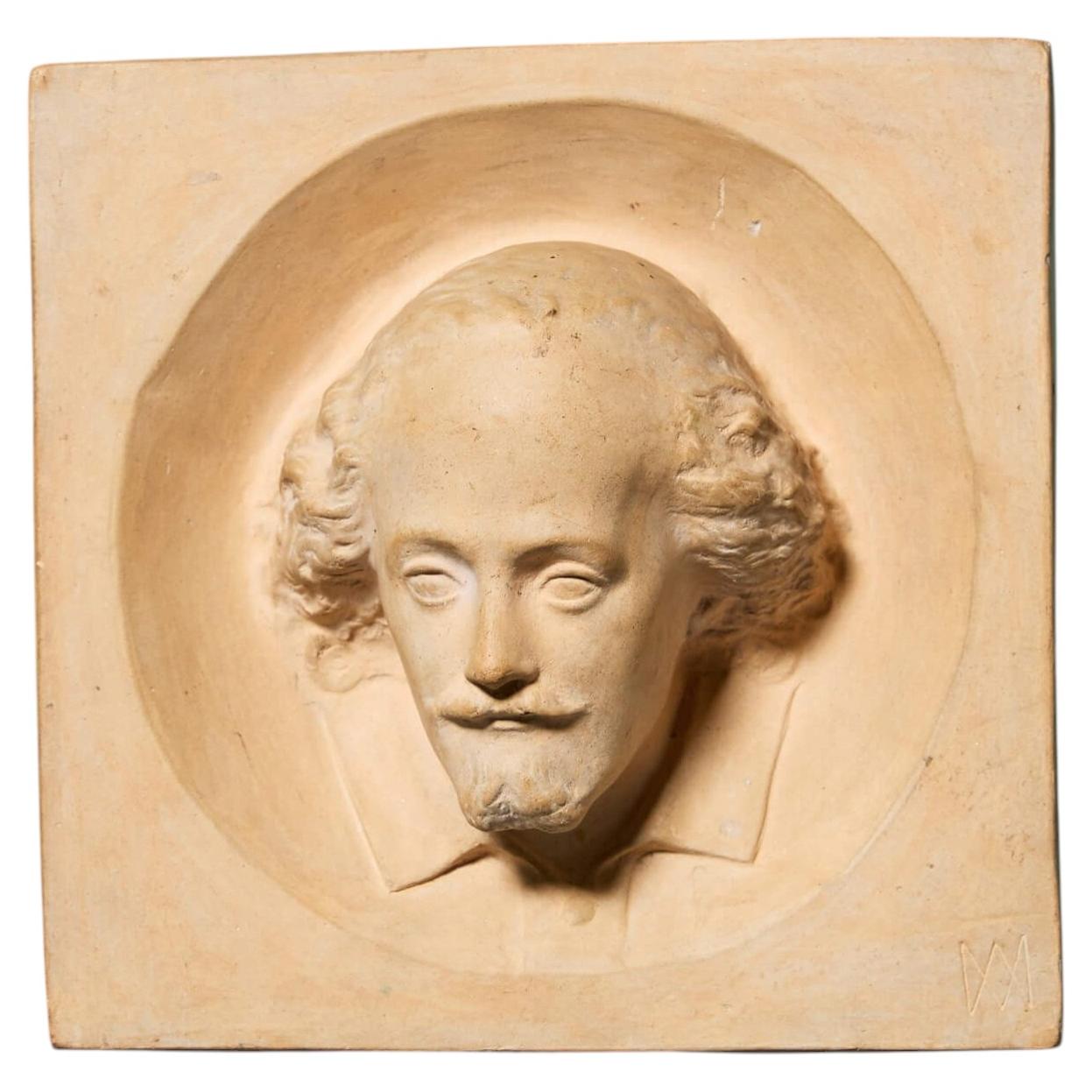 William Shakespeare Decorative Plaque By Clément Massier