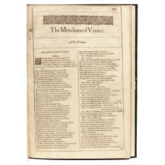William Shakespeare - the Merchant of Venice - 1632 - from the Second Folio