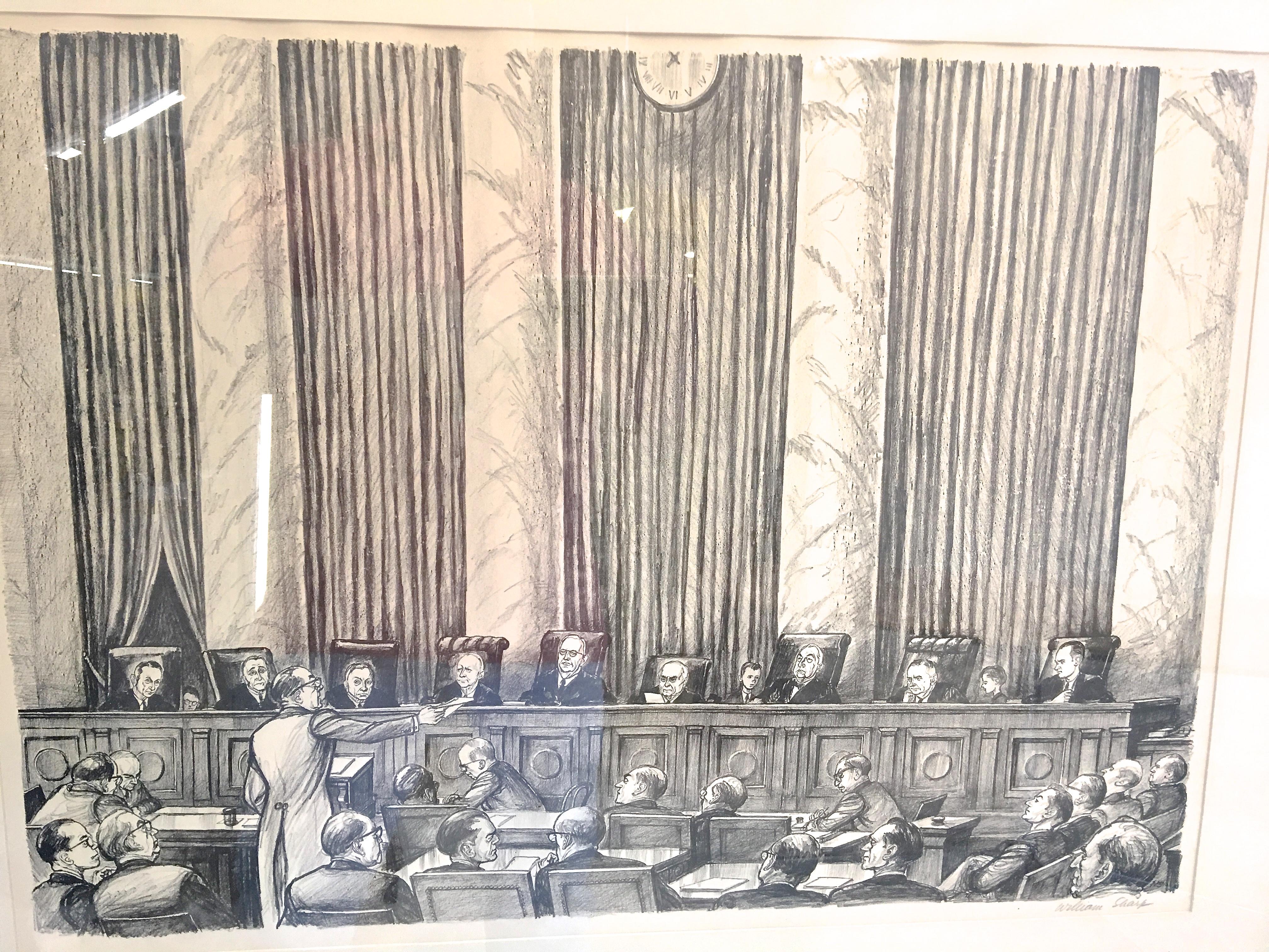 American William Sharp Lithograph of United States Supreme Court