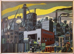 « Colonal Sand and Stone Company, New York », Scène industrielle de la WPA, Precisionist