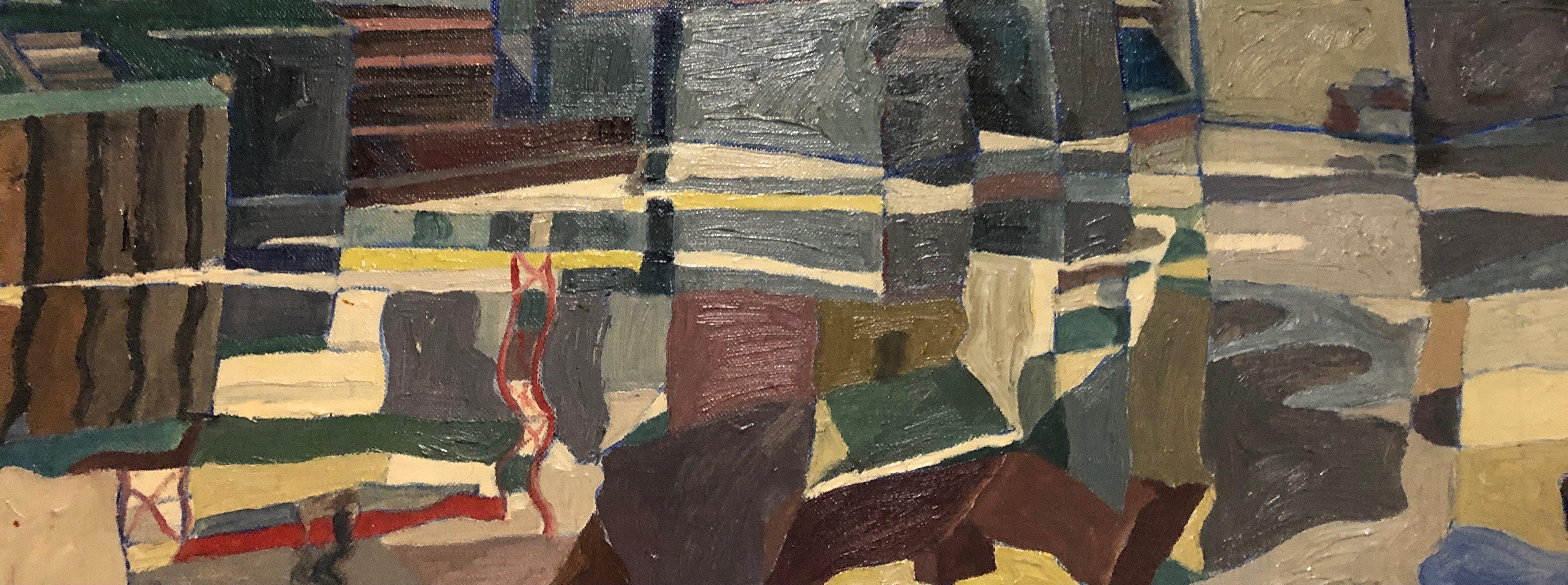 William Sharp (1900 - 1961)
Fábrica en el río
Óleo sobre lienzo
17 1/2 x 23 1/4 pulgadas
Iniciales abajo a la derecha: WS

Procedencia:
Propiedad del artista
Colección privada, Nueva York
Swann Auction Galleries, Arte Americano, 13 de junio de 2019,