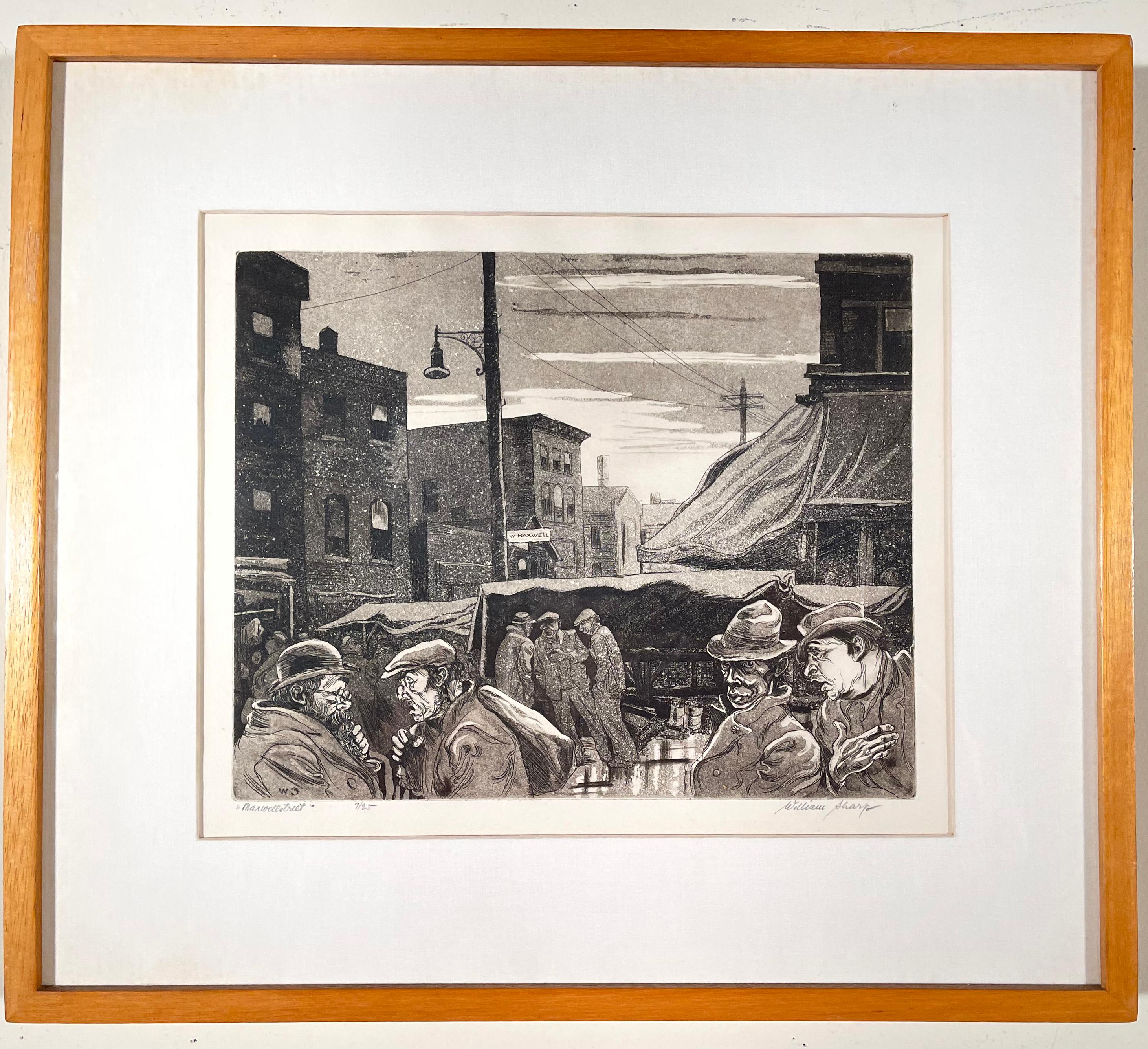 MAXWELL STREET - Print by William Sharp