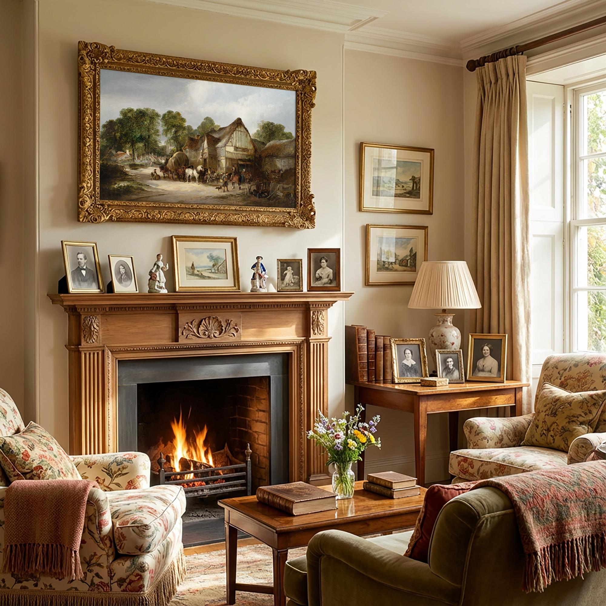 William Shayer & Edward Charles Williams, Reisende vor einem Gasthaus im Angebot 1