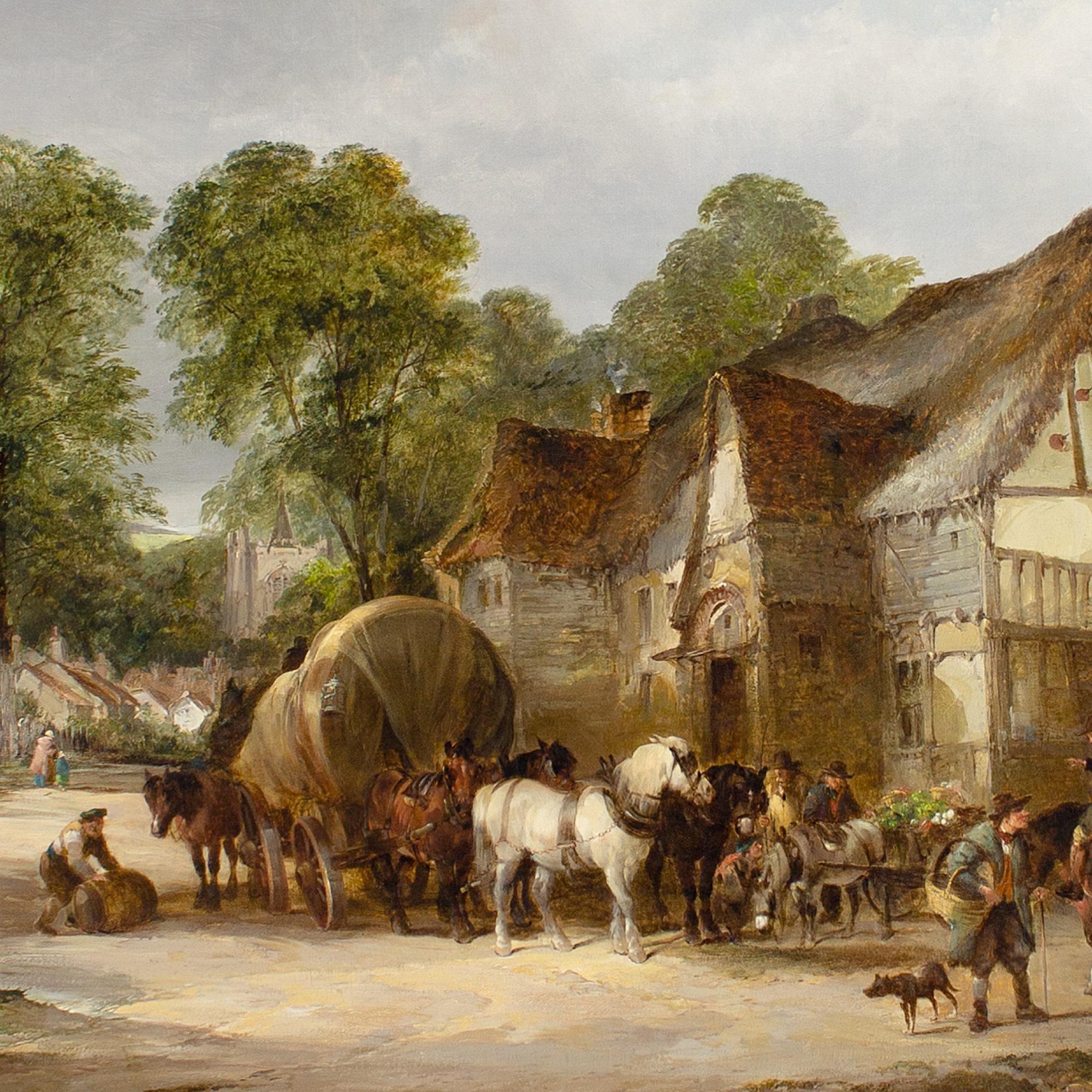 William Shayer and Edward Charles Williams, Viaggiatori fuori da una locanda in vendita 3