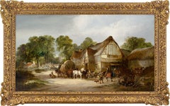 William Shayer & Edward Charles Williams, Travellers Outside An Inn