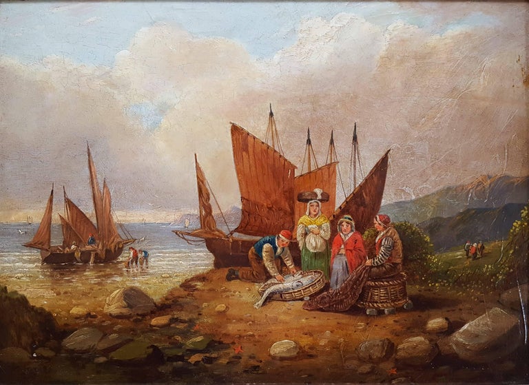 Fisherfolk on the Beach at Sunset 1