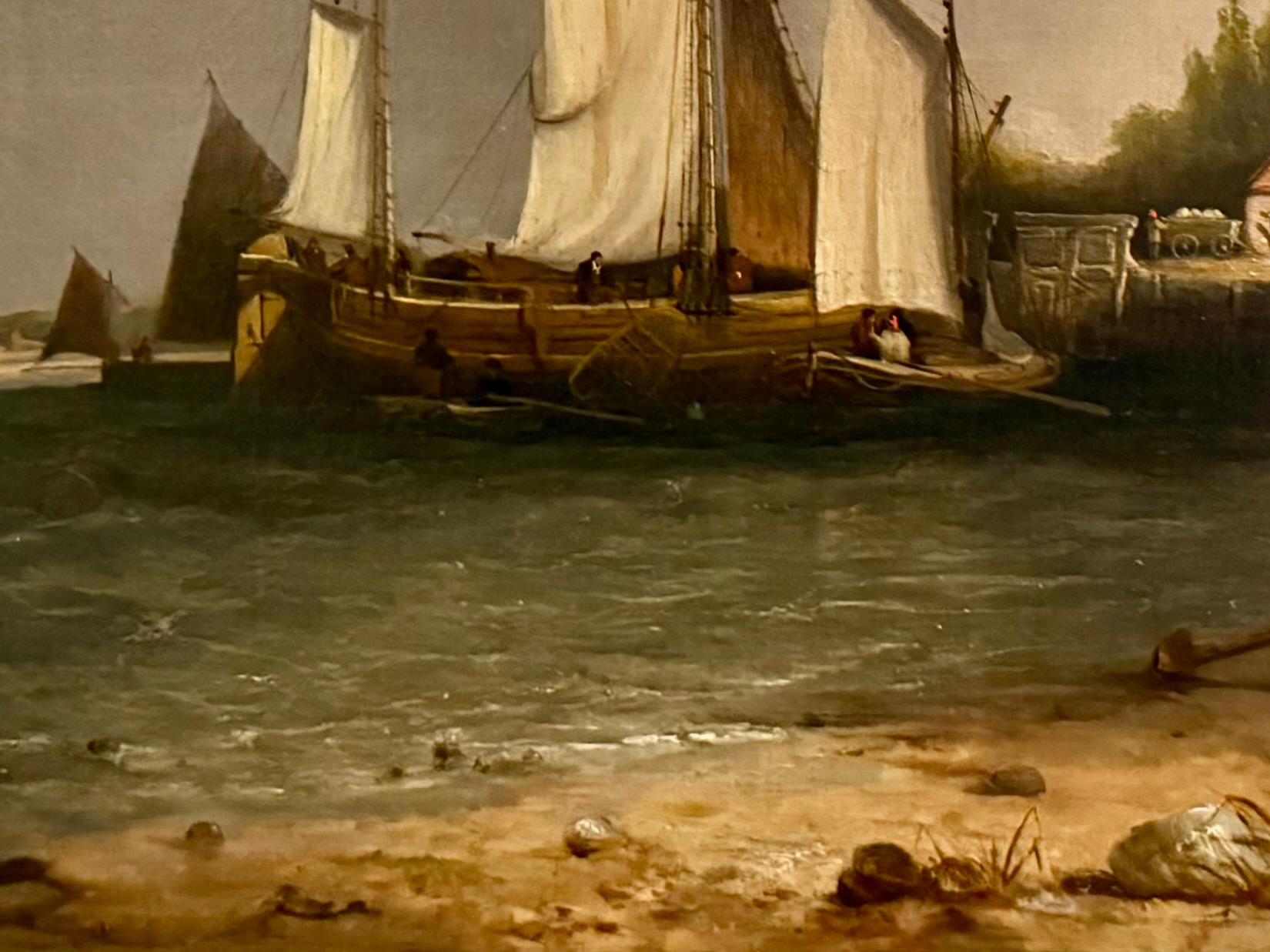 Segelboote auf einem kalifornischen Meer, Himmel und Hafen 19. Jahrhundert im Angebot 7