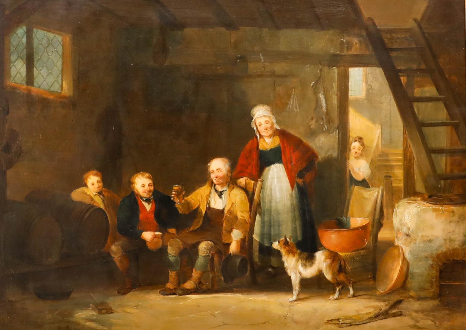 William Shayer Senior (1787-1879) - Framed Mid 19th Century Oil, A Good Ale For Sale 1