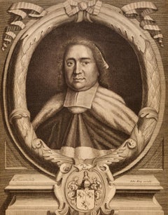 Sir. John Powell, Knight: Early 18th C. Engraved Portrait After William Sherwin