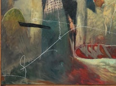 1994 "Dreamer's Forest" Abstract Painting on Panel William Shields