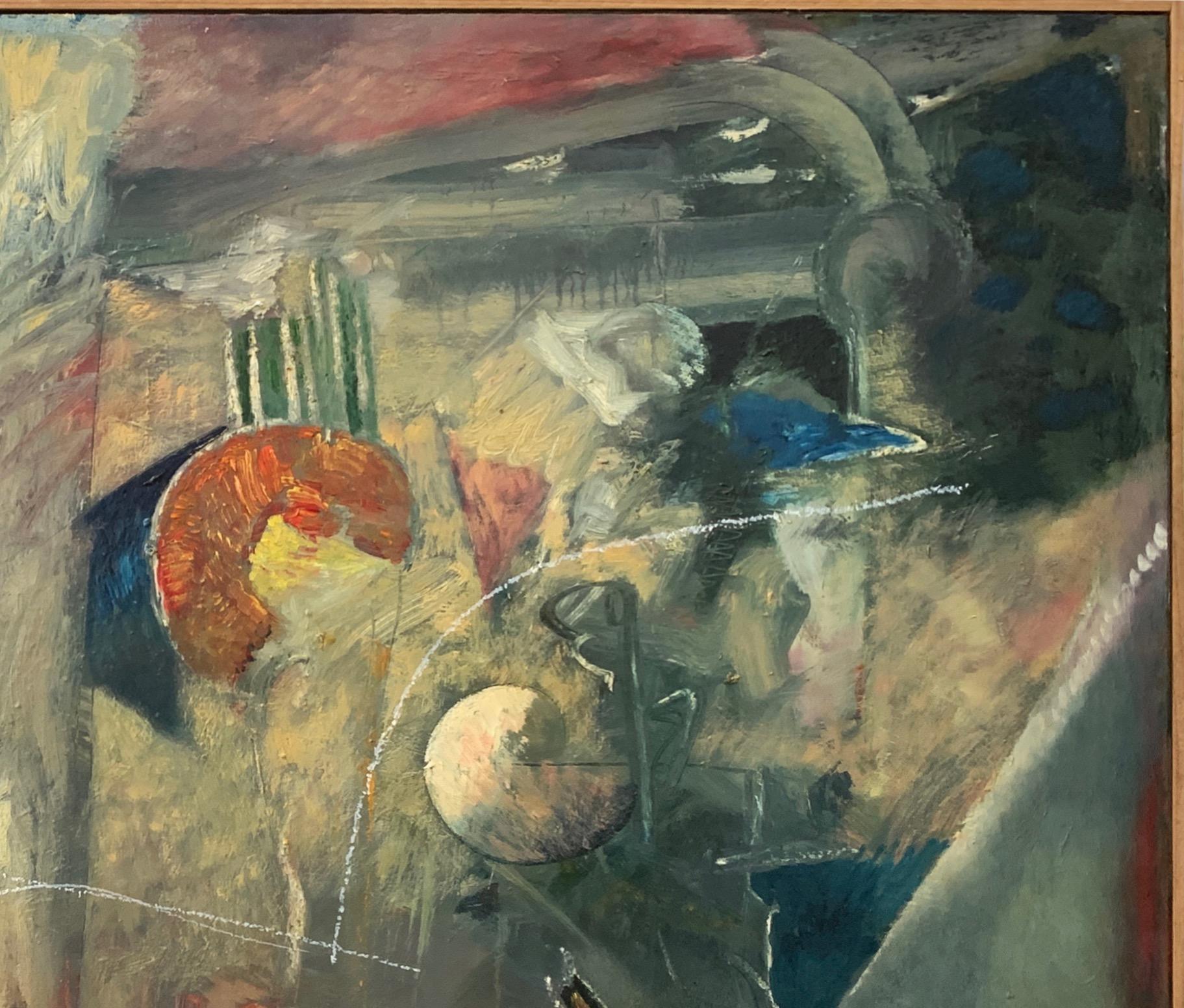 Peinture abstraite sur panneau « Dreamer's Forest » de William Shields, 1994  - Modernisme américain Painting par William Shields 