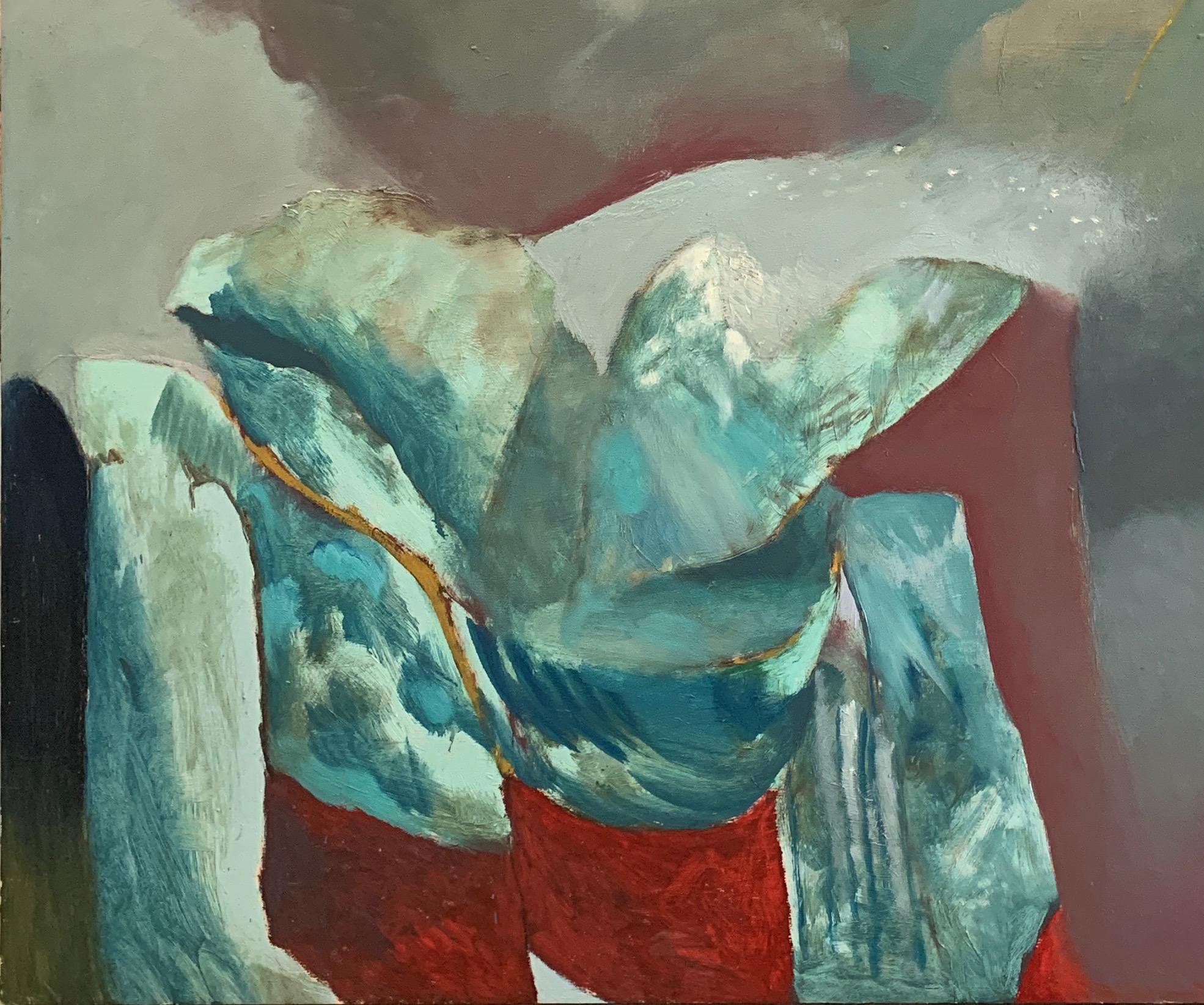 Peinture abstraite sur panneau « Red Anchor » de 1996, William Shields Acclaimed I en vente 1