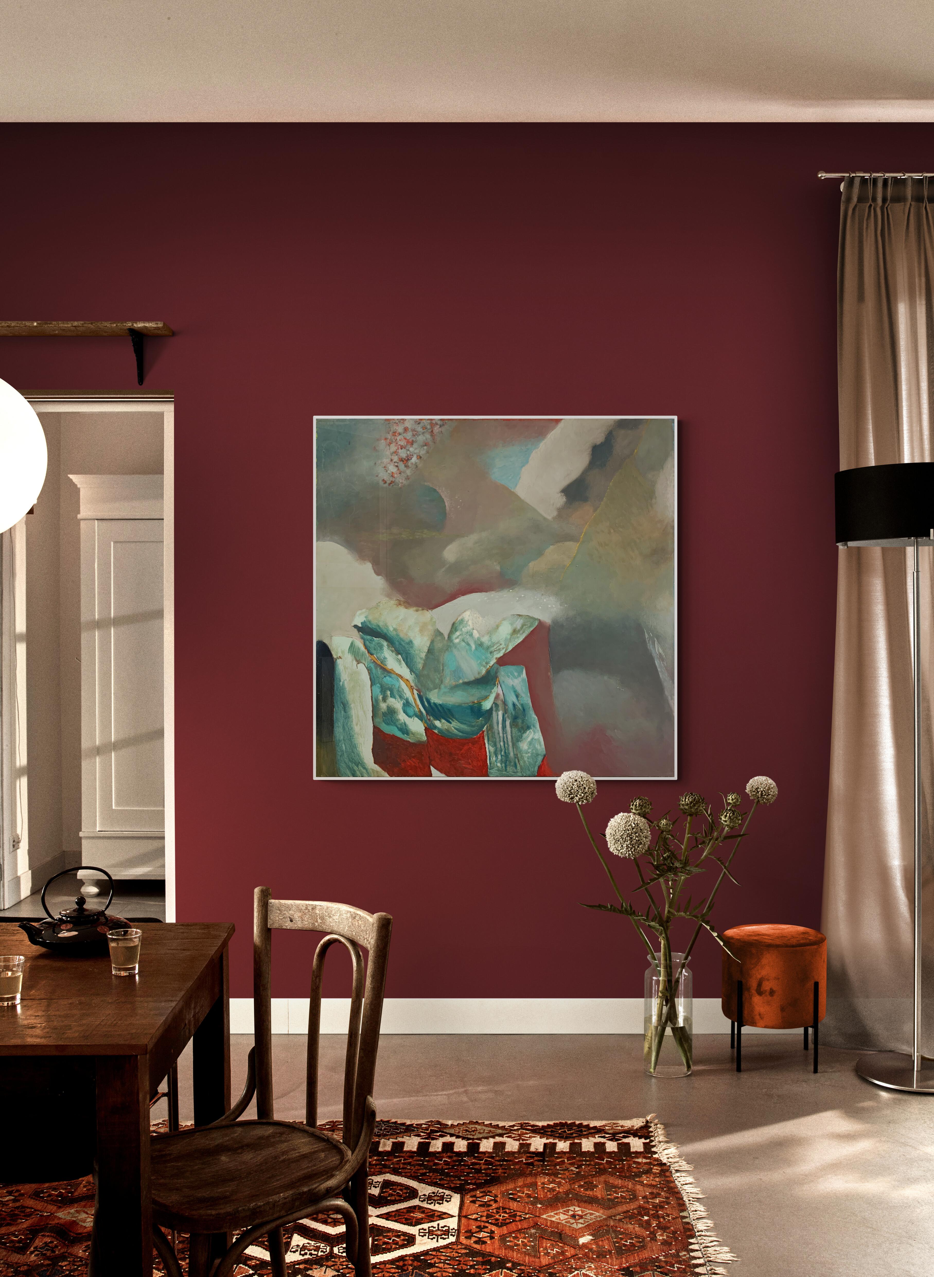 Peinture abstraite sur panneau « Red Anchor » de 1996, William Shields Acclaimed I en vente 4