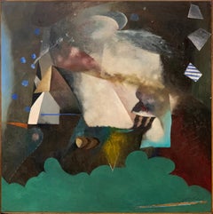 "Un pezzo di cielo" Pittura astratta a olio su tela Illustratore Bill Shields