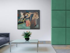 "Nightmare at Baskin Robbins" Abstract Oil Painting Illustrator Bill Shields