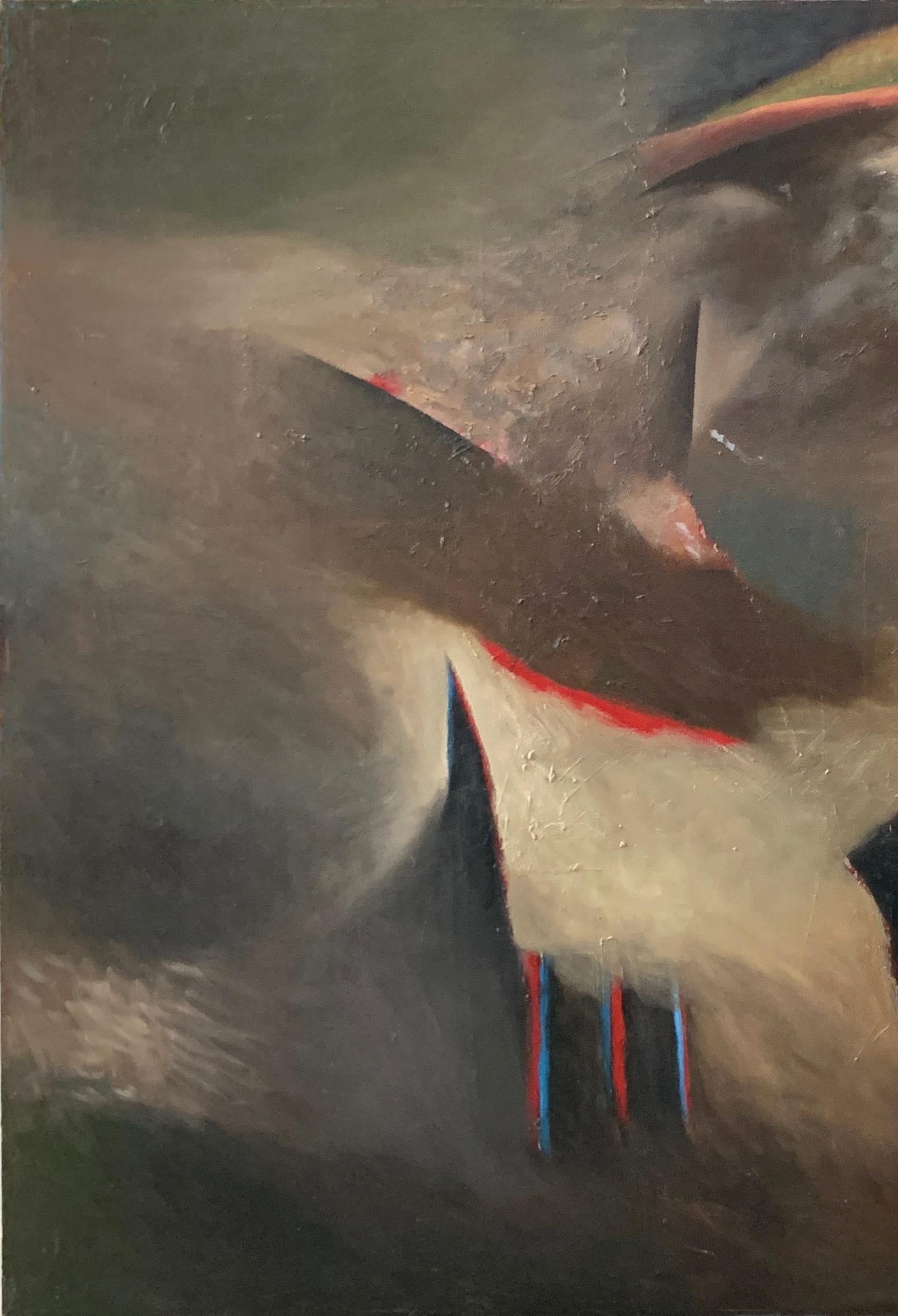 Peinture à l'huile abstraite sur toile « The Manifestation » de l'illustrateur Bill Shields - Painting de William Shields 