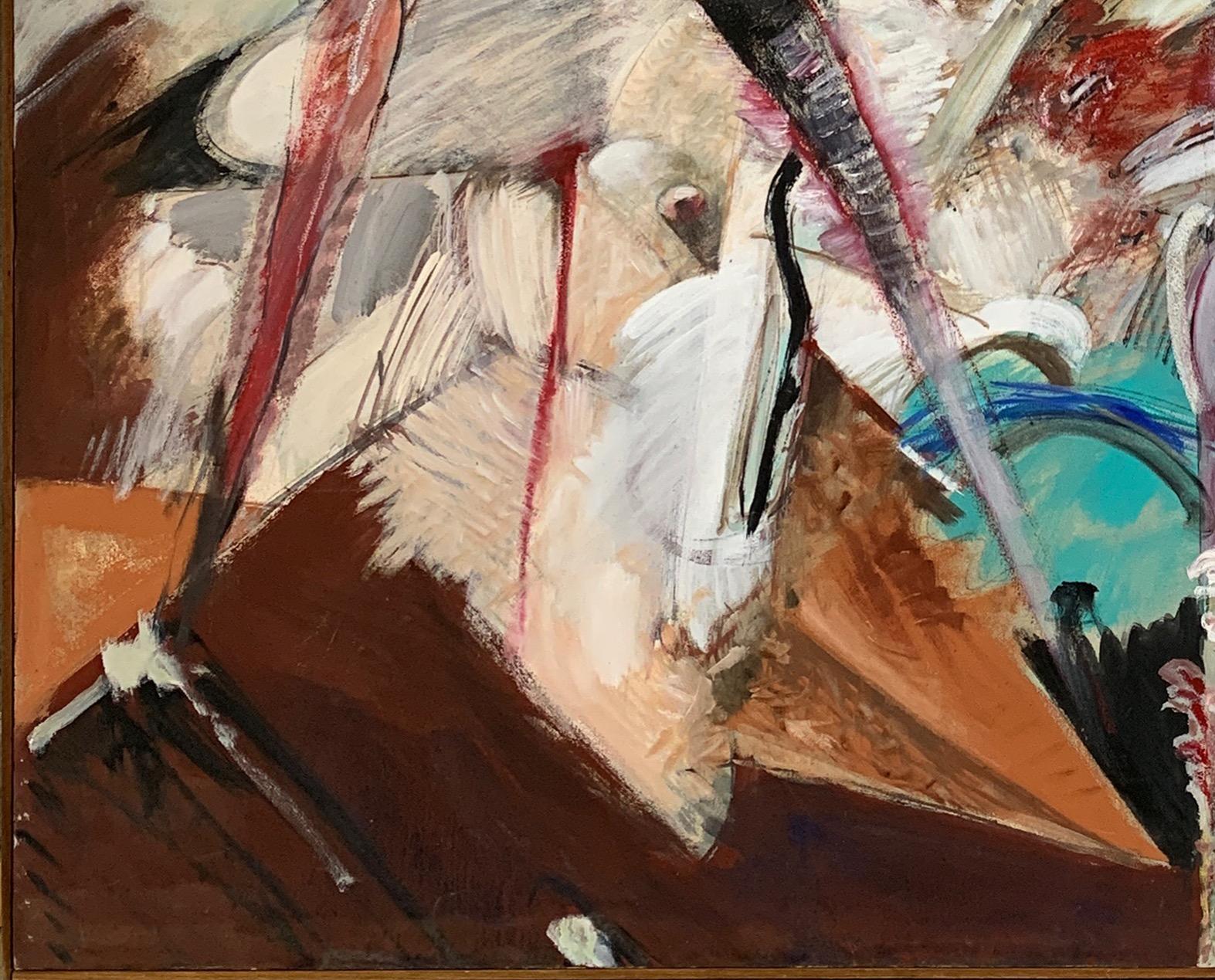 « The Voyage », huile abstraite de Bill Shields de l'Académie des beaux-arts de Chicago - Modernisme américain Painting par William Shields 
